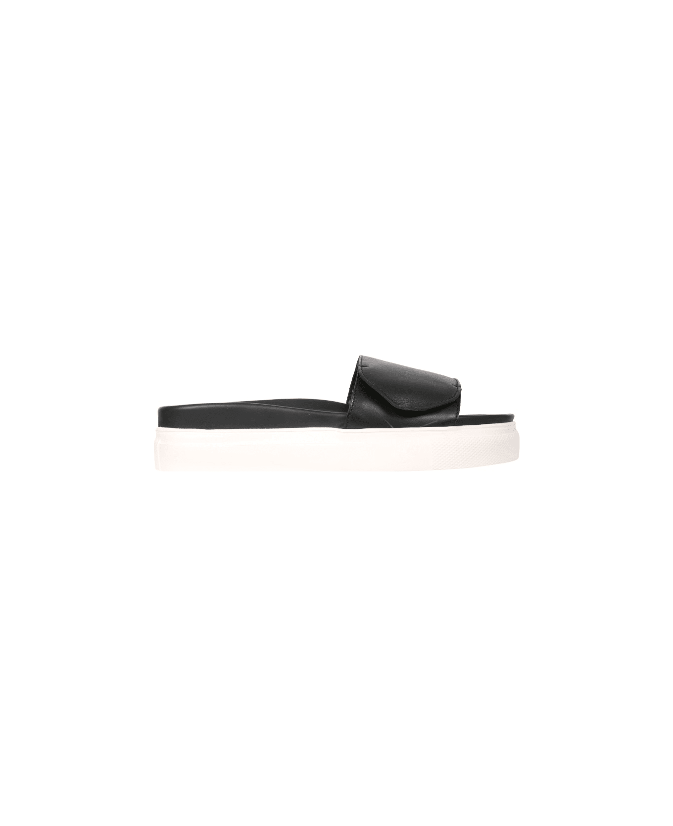 N.21 Slide Sandals With Logo - BLACK サンダル
