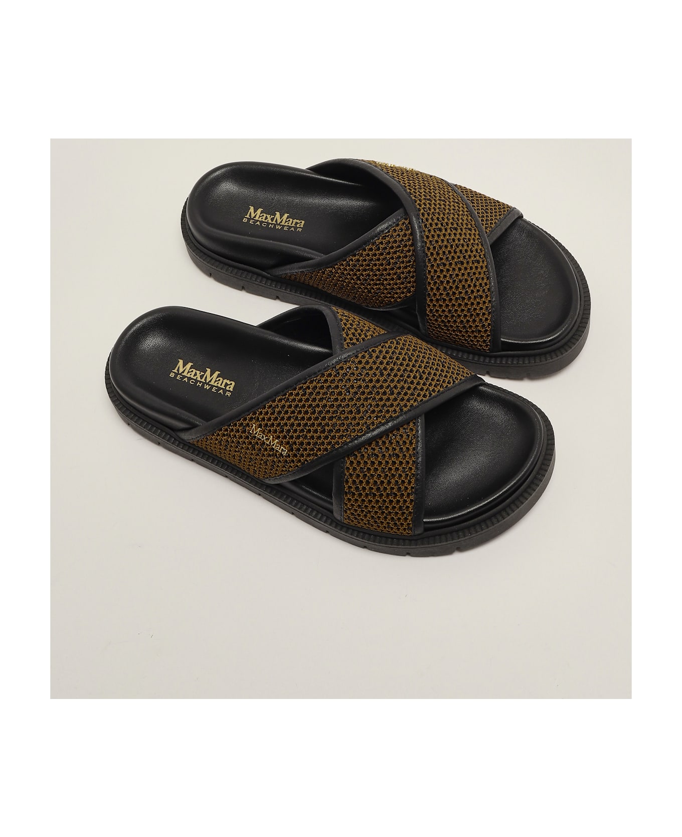 Max Mara Party Sandal - NERO-CAMMELLO サンダル