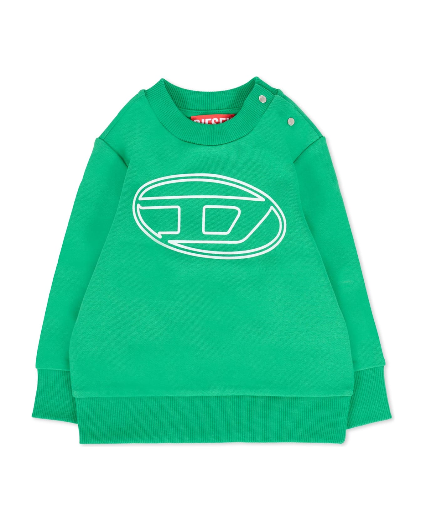 Diesel Green Sweatshirt For Baby Boy With Logo - Green