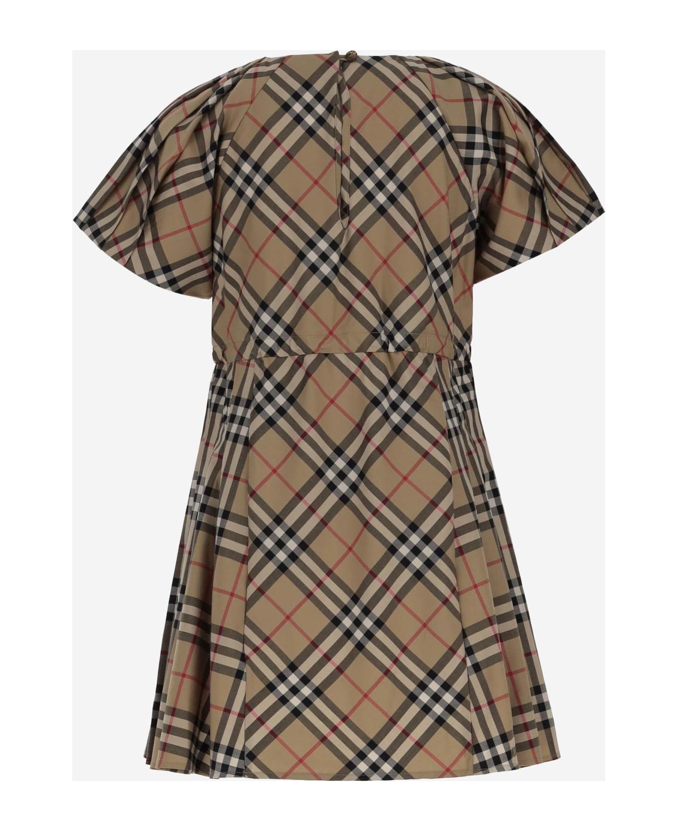 Burberry Check Pattern Dress - Red
