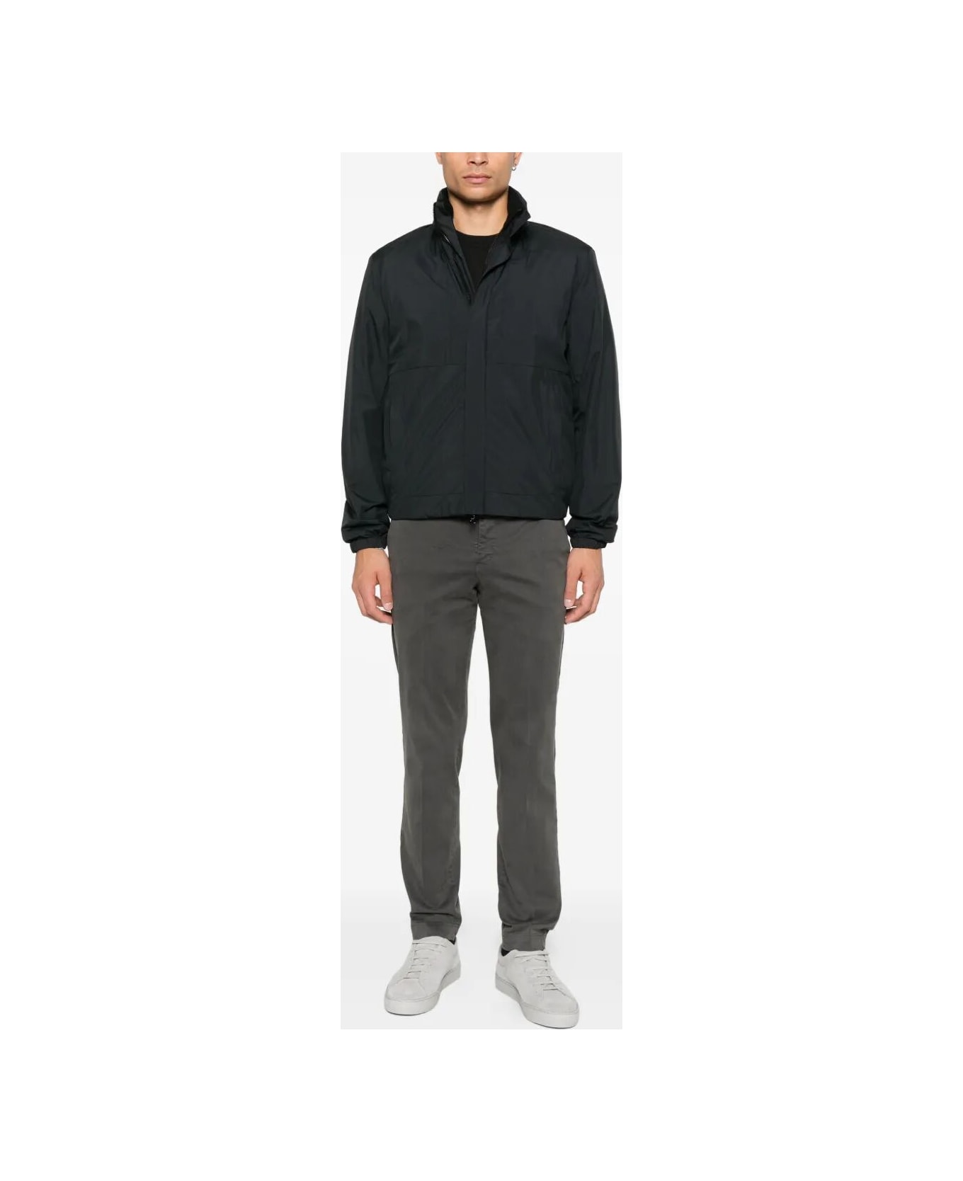 Paul&Shark Typhoon Pertex Save The Sea Jacket With Shark Fin - Nero