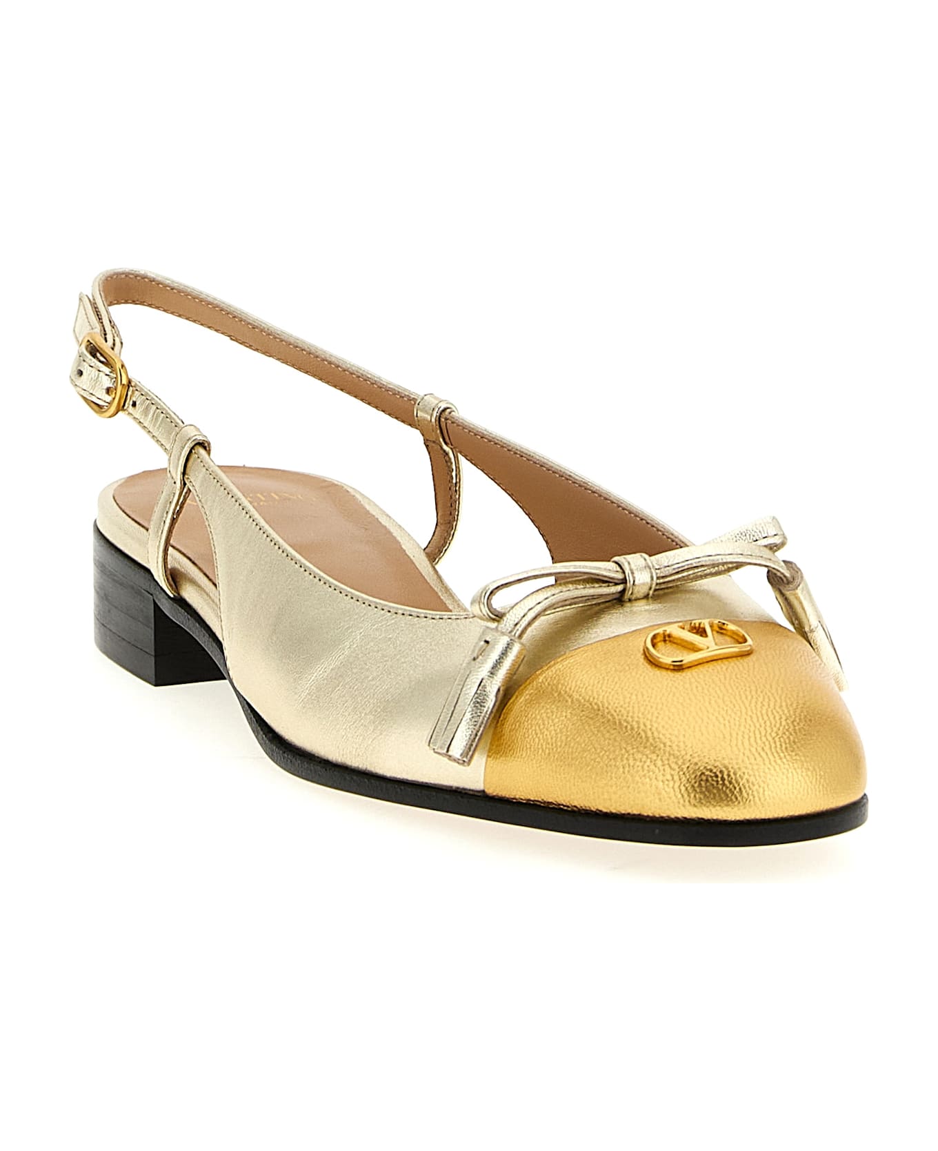 Valentino Garavani 
valet Du Roi
 Slingback - Gold