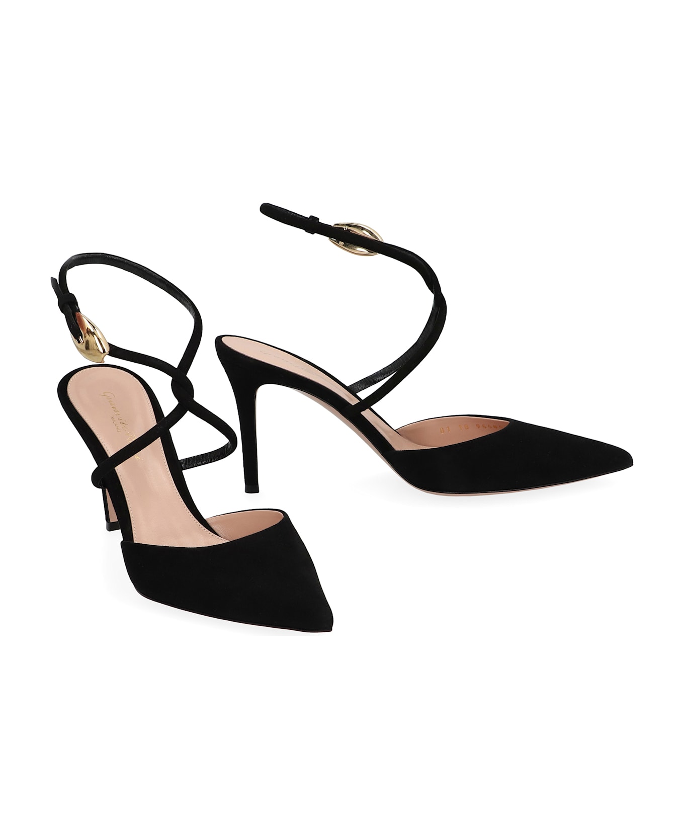 Gianvito Rossi Suede Slingback Pumps - black