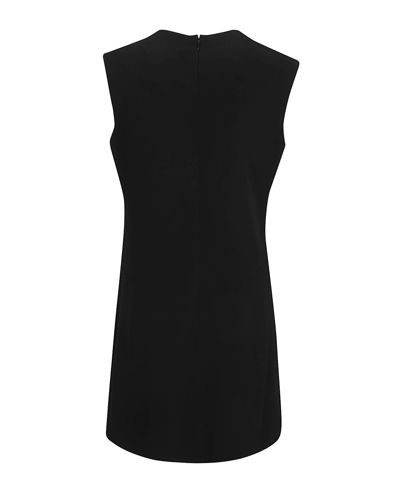 Balmain Ss 2 Pkts Btn Crepe Short Dress - Pa Noir