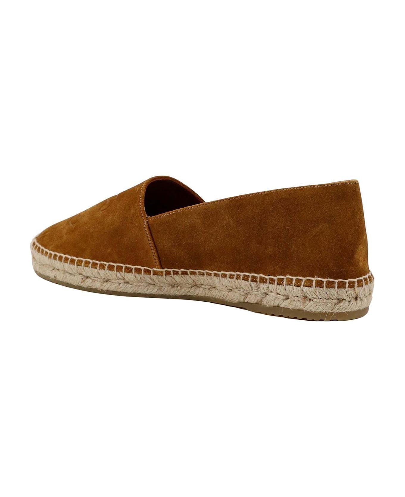 Celine Triomphe Suede Espadrilles - Brown