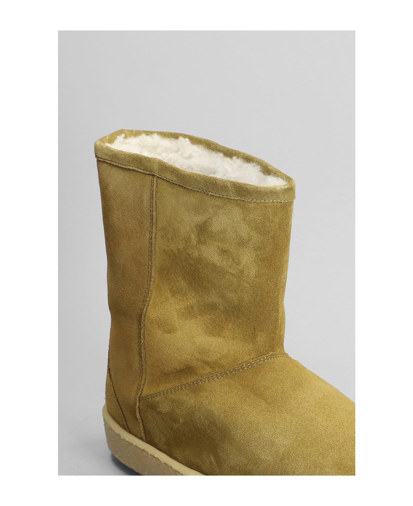 Isabel Marant Frieze Ankle Boots In Taupe Suede - BROWN
