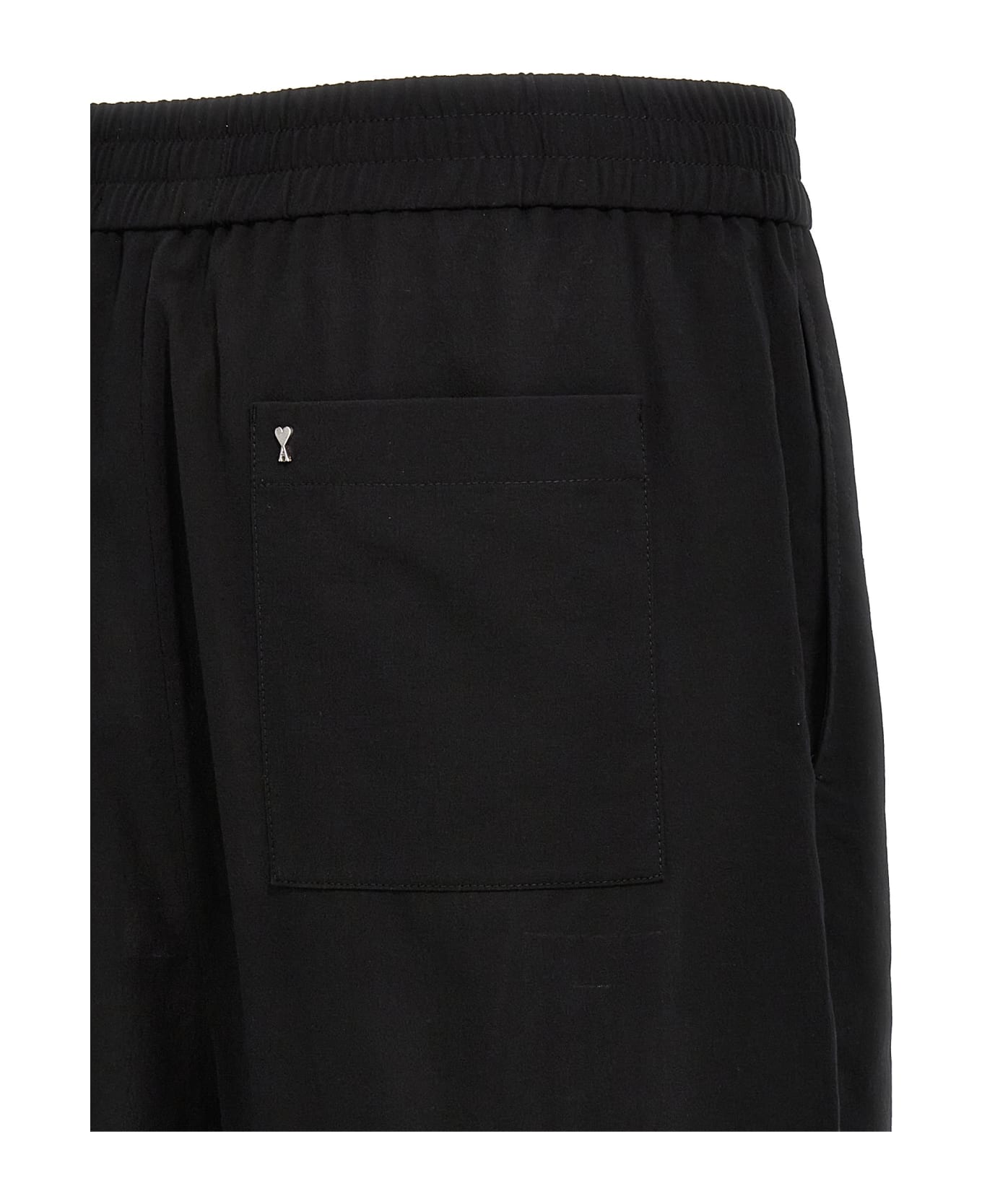 Ami Alexandre Mattiussi Logo Plaque Bermuda Shorts - Black  