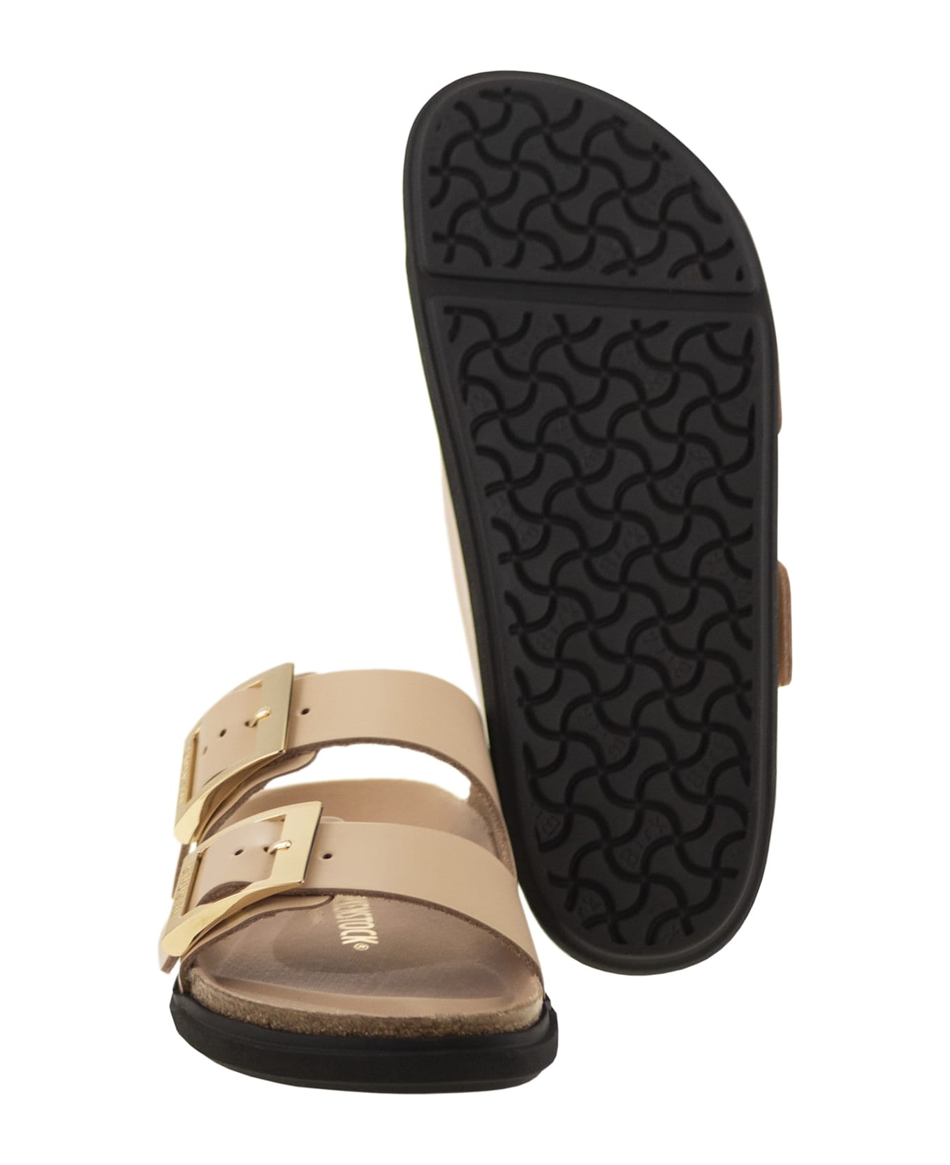 Birkenstock Arizona Db - Leather Slipper - Beige