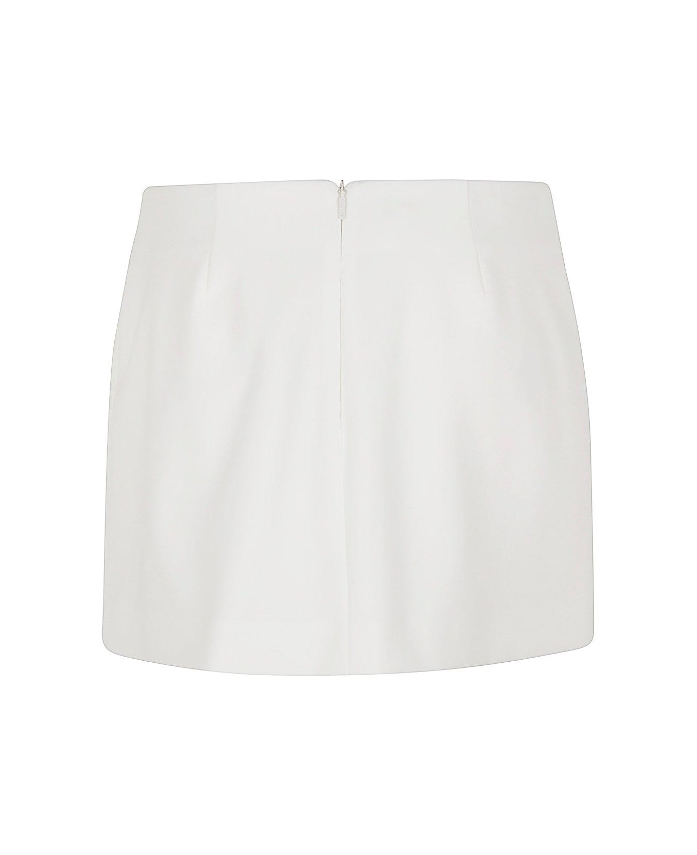 Pinko Embellished Double-layer Mini Skirt Pinko - White