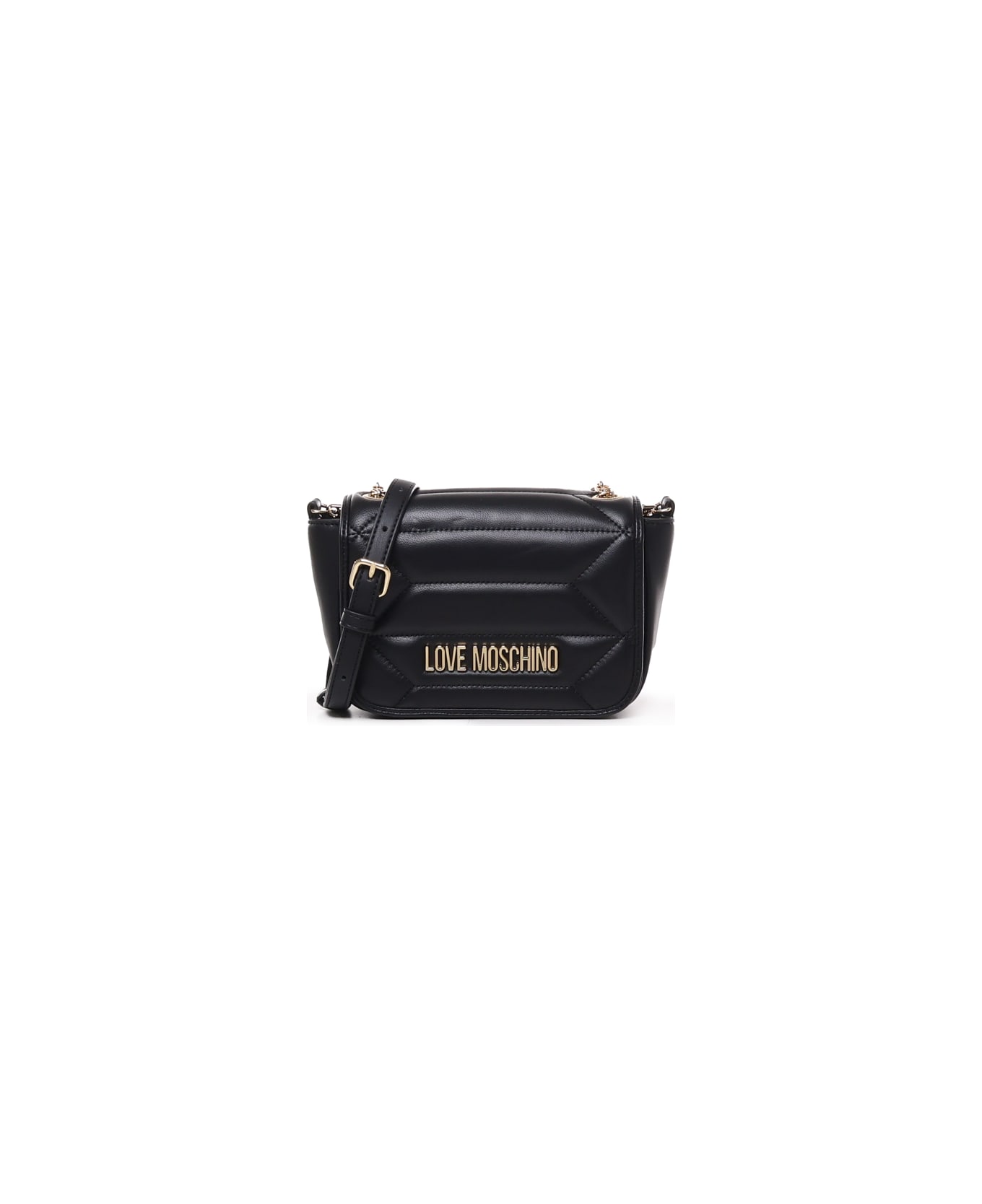 Love Moschino Shoulder Bag In Ecoleather - Black