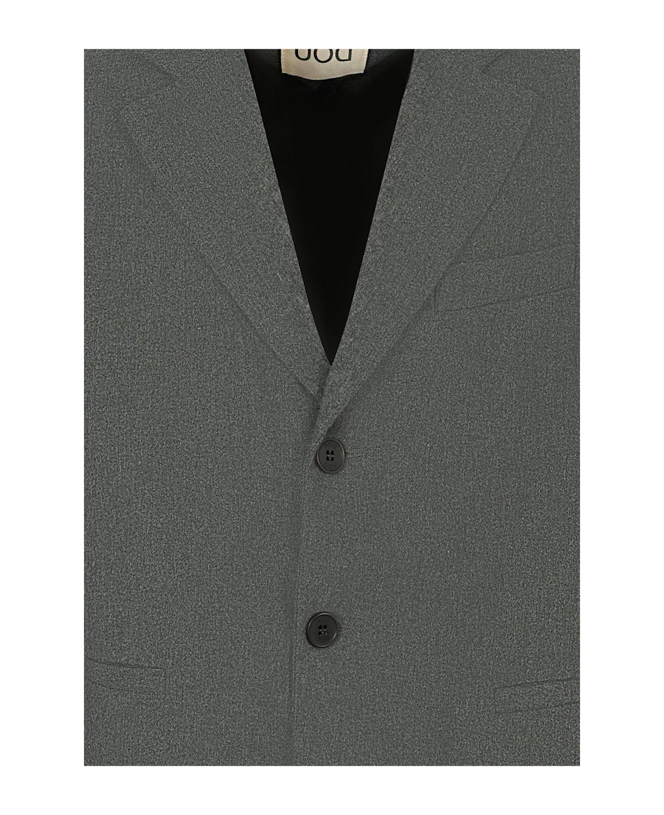 Douuod Gray Jacket For Girl With White Logo - Grey