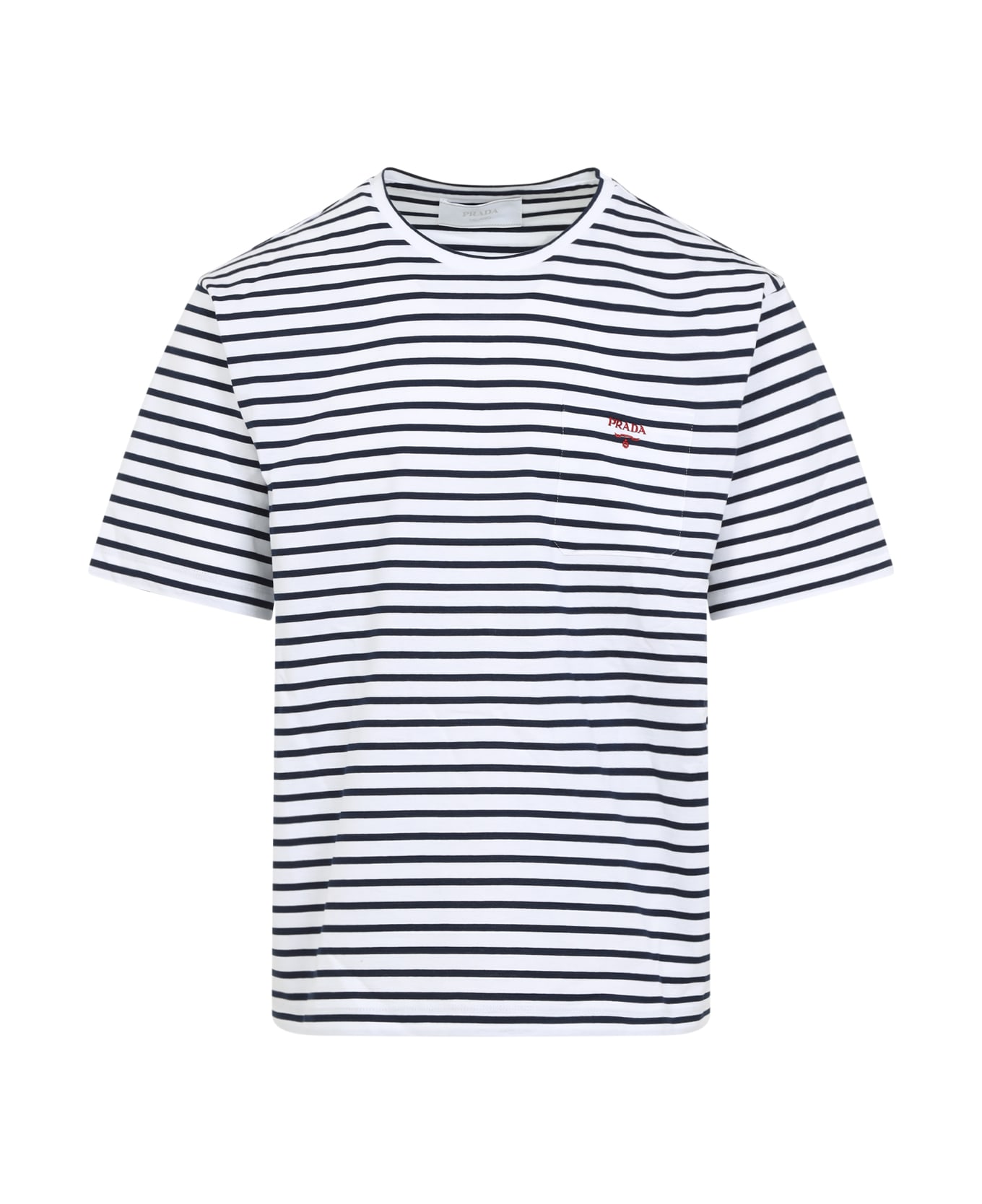 Prada Cotton T-shirt - Bianco Blu