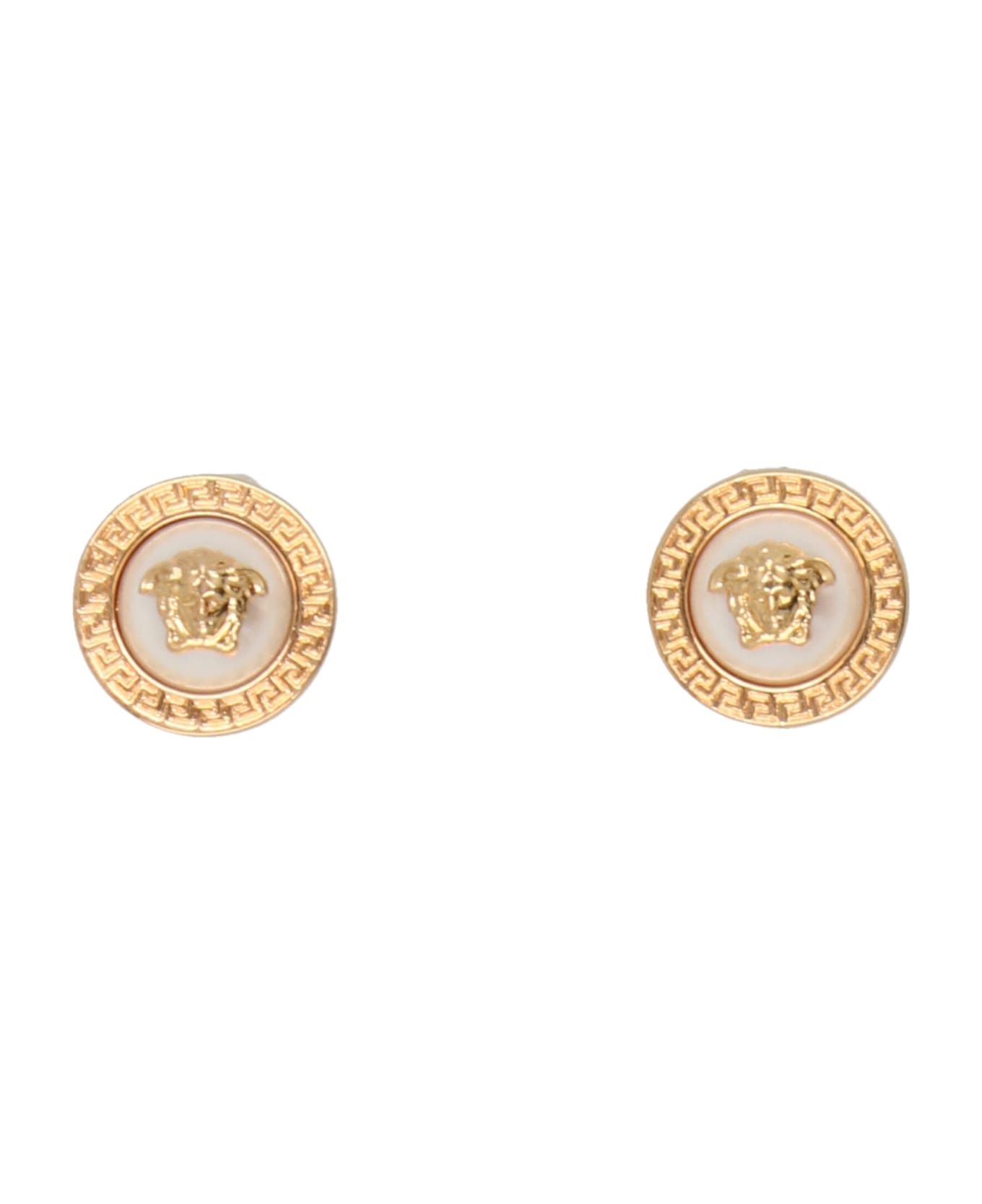 Versace 'medusa' Pearl Earrings - Oro