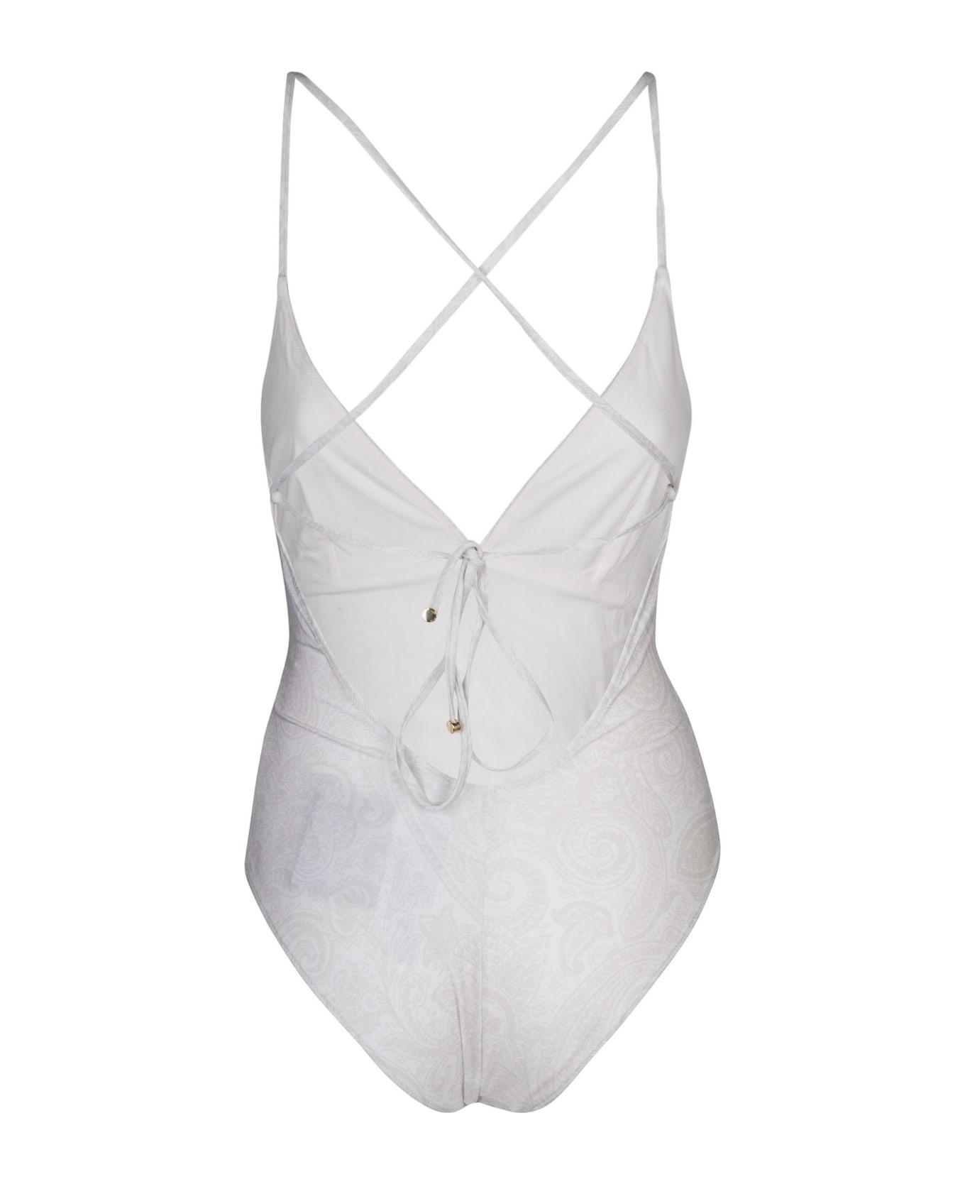 Etro Exposed Back Laced One-piece Swimsuit - C