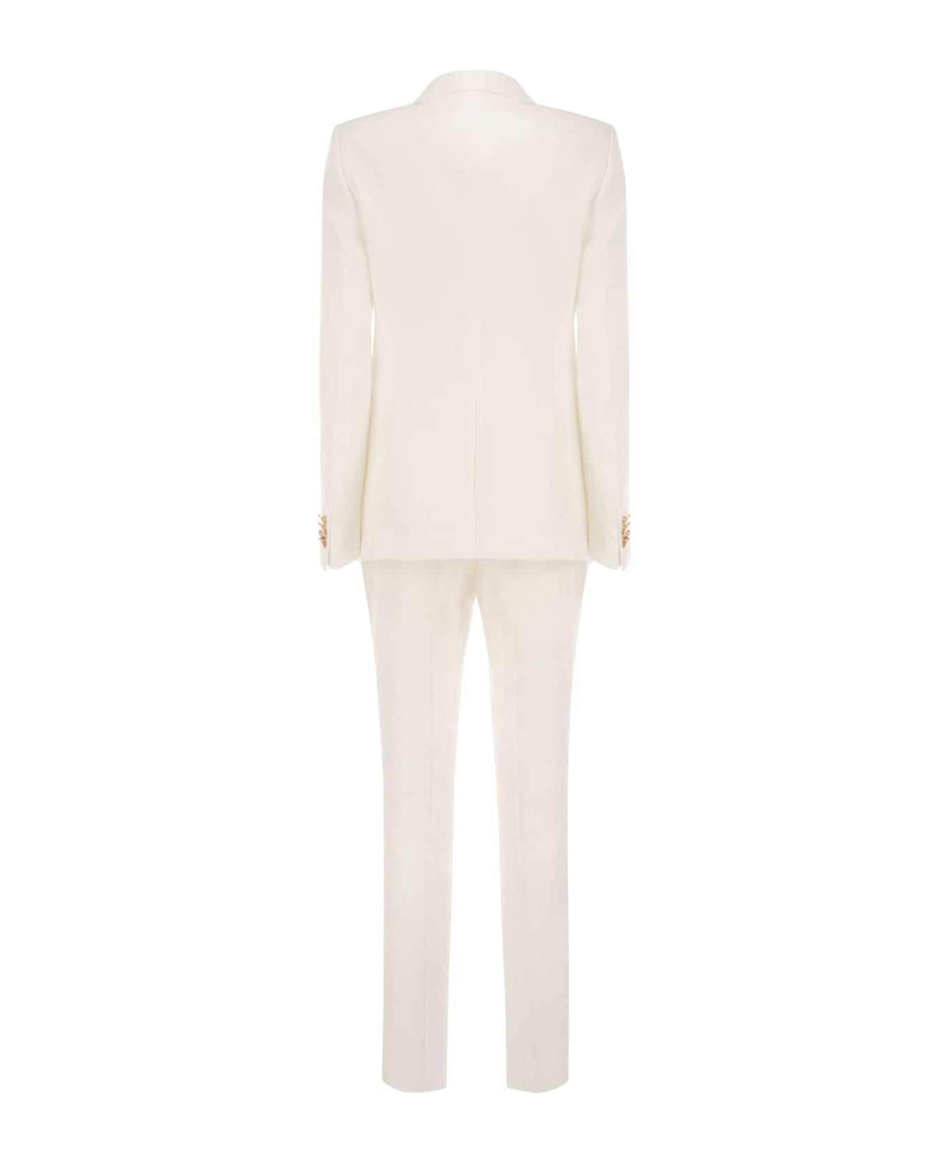 Tagliatore Linen Suit - White