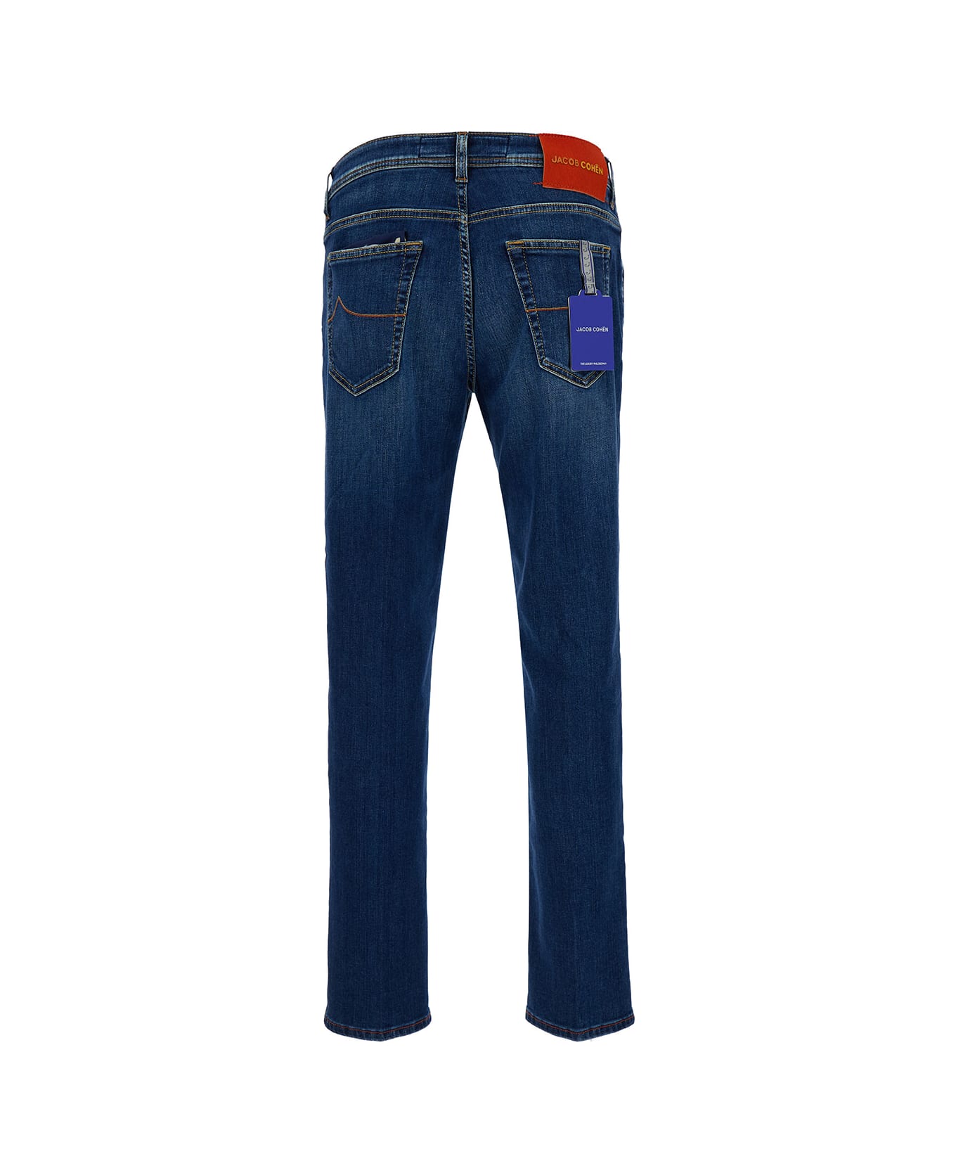 Jacob Cohen Blue Slim Jeans In In Cotton Blend Man - Blu デニム