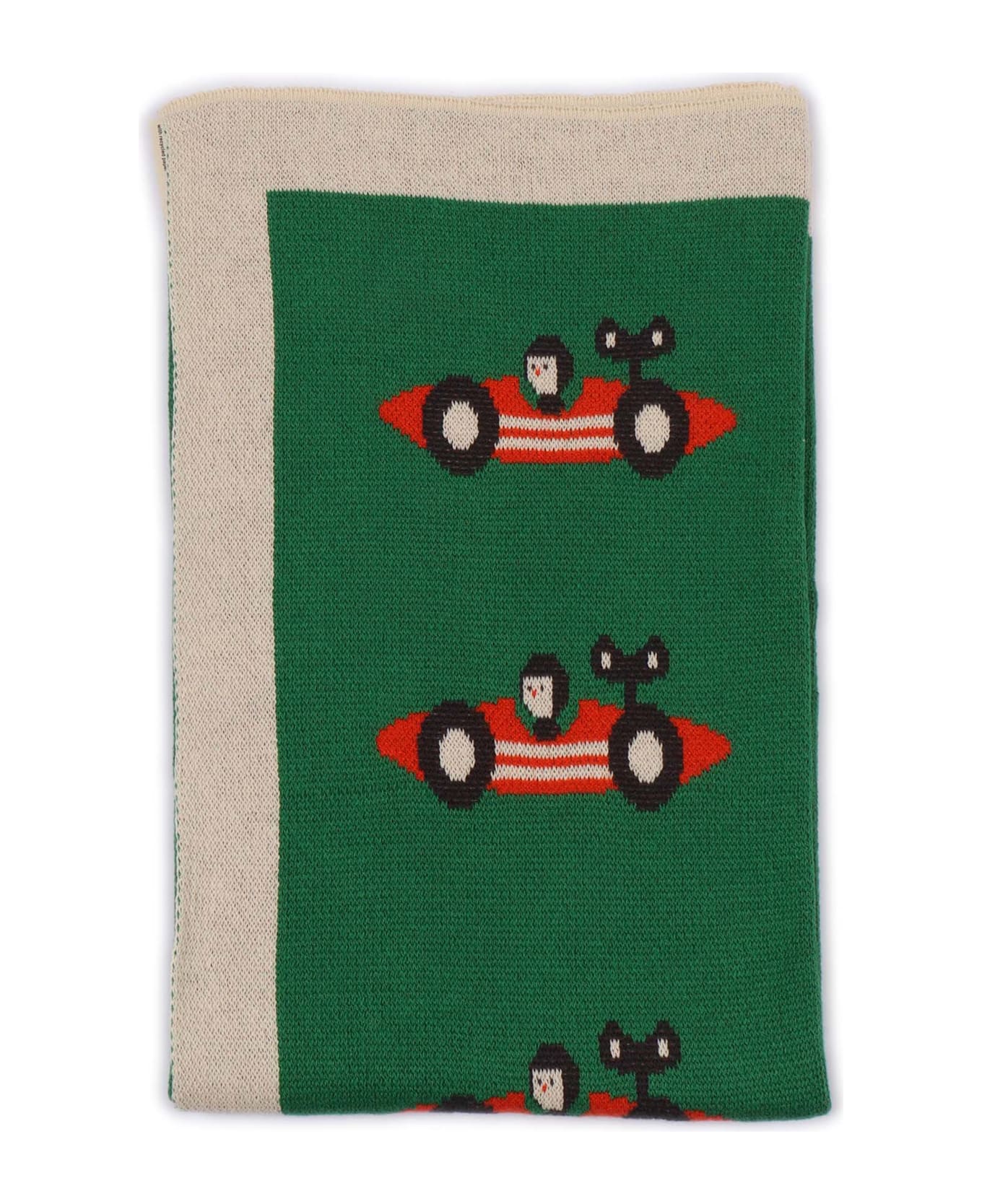 Bobo Choses Race Car Knitted Gift Set - GREEN