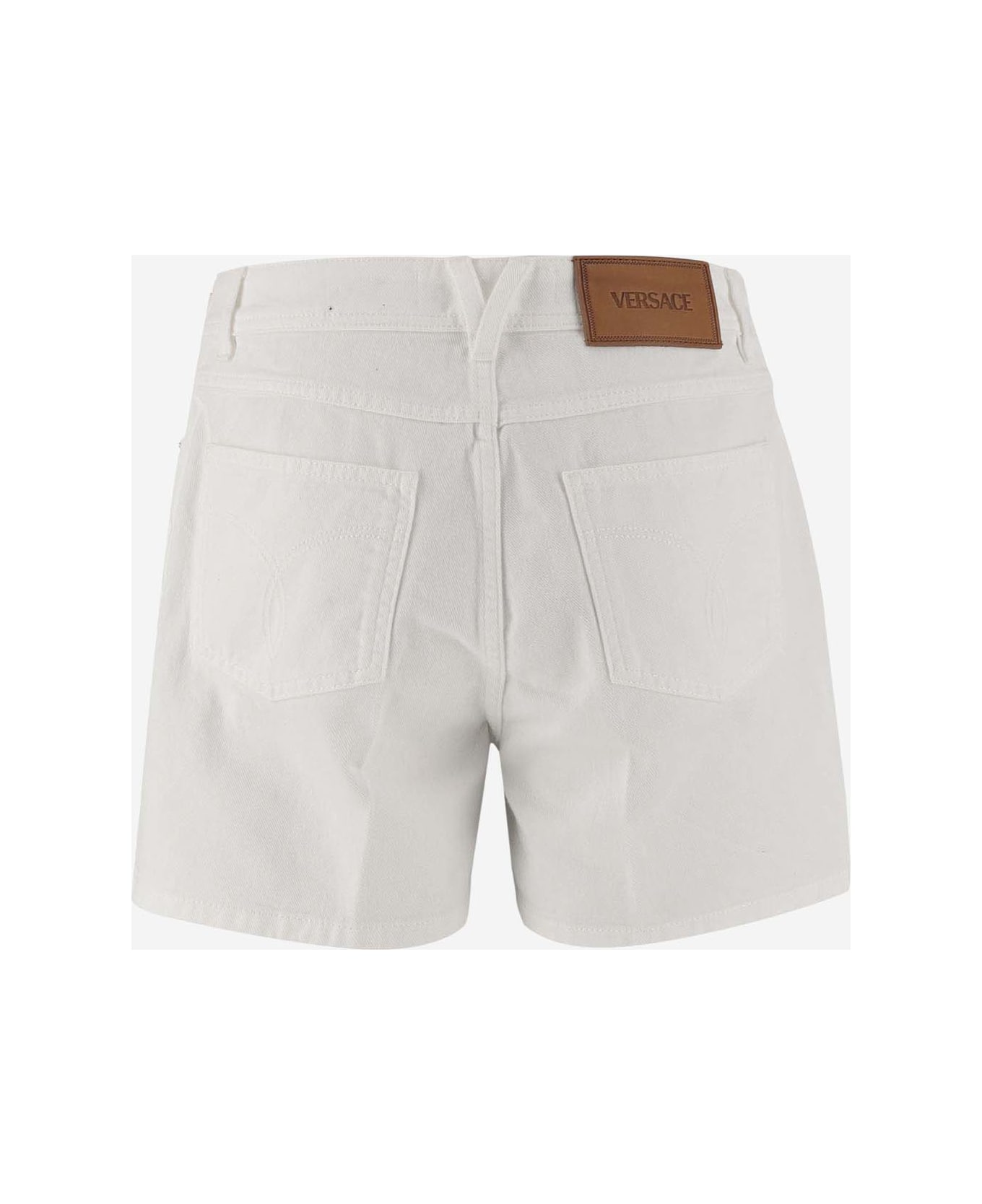 Versace Cotton Short Pants - White