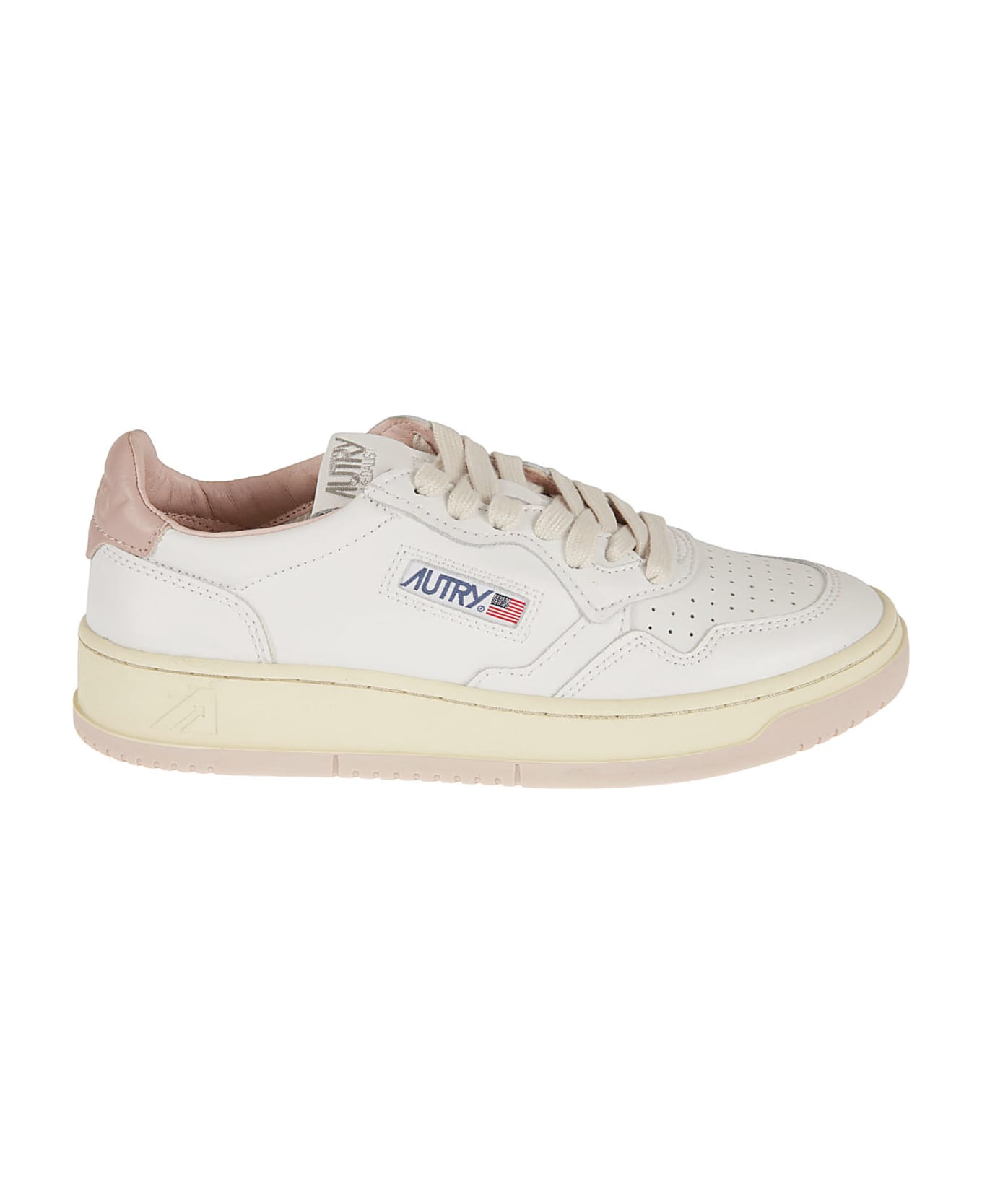 Autry Logo Patched Sneakers - White