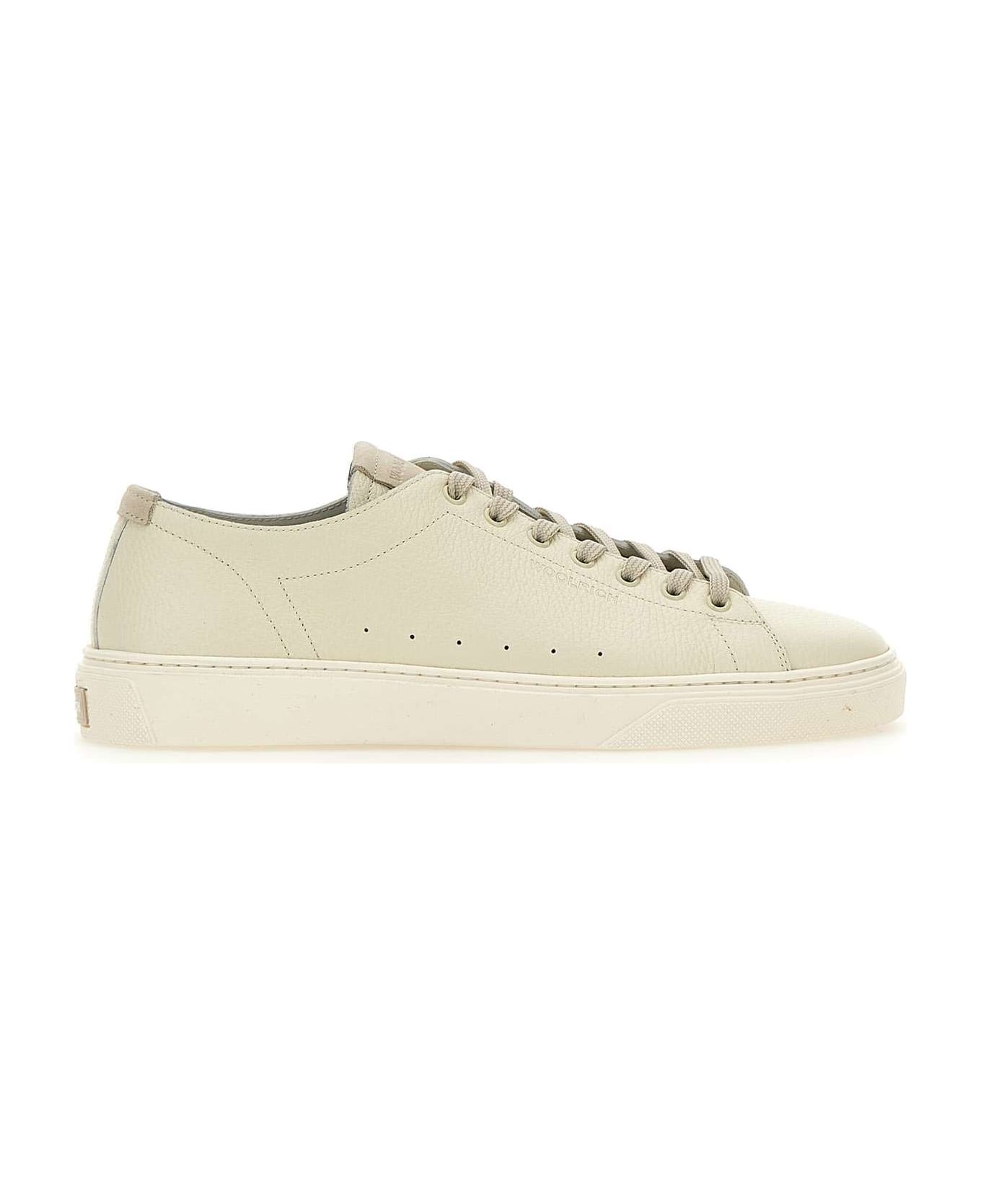 Woolrich "cloudcourt" Leather Sneakers - WHITE スニーカー