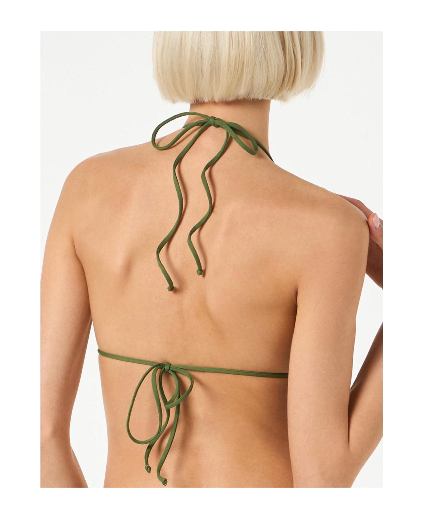 MC2 Saint Barth Woman Military Green Triangle Top - GREEN