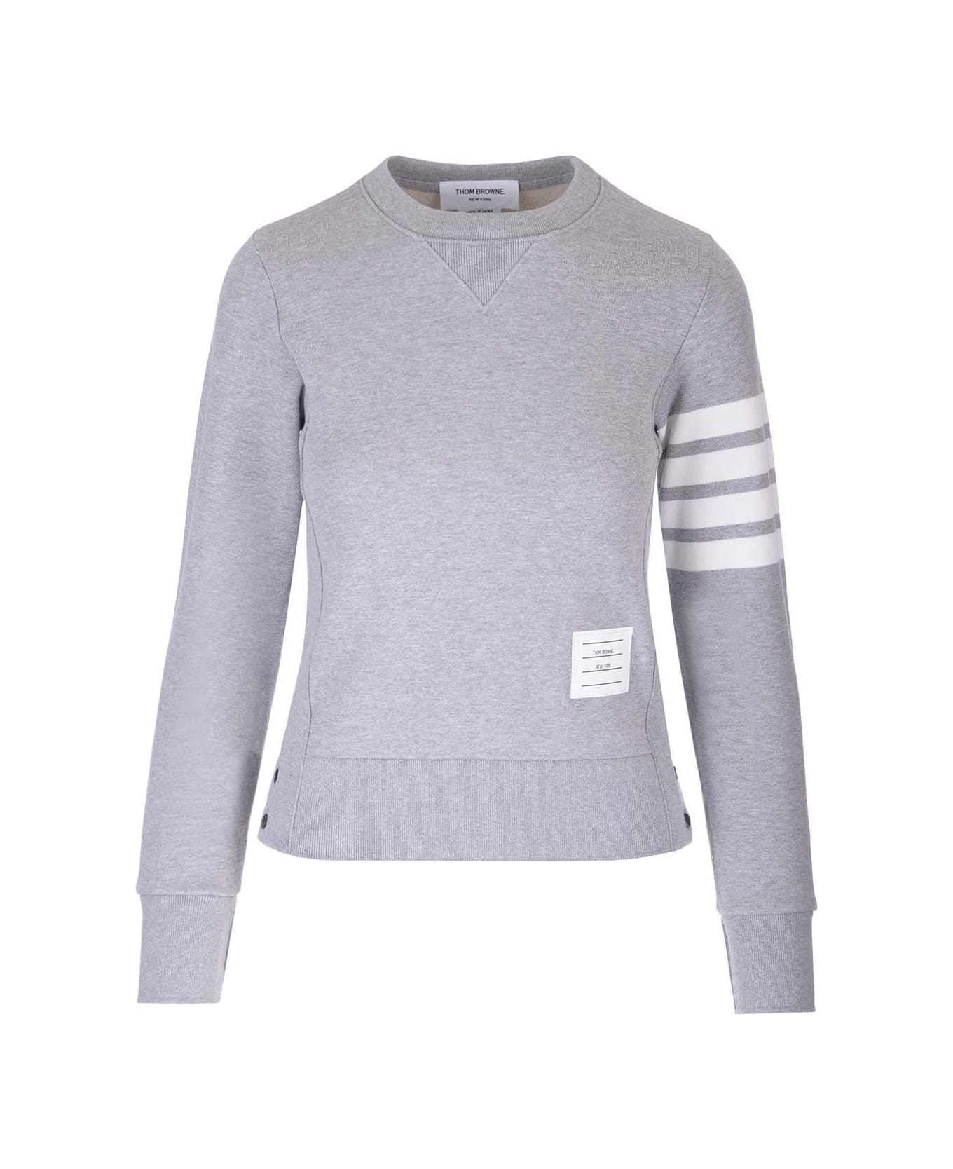 Thom Browne 
4 Bar Stripe
 Crewneck Sweatshirt - LT GREY