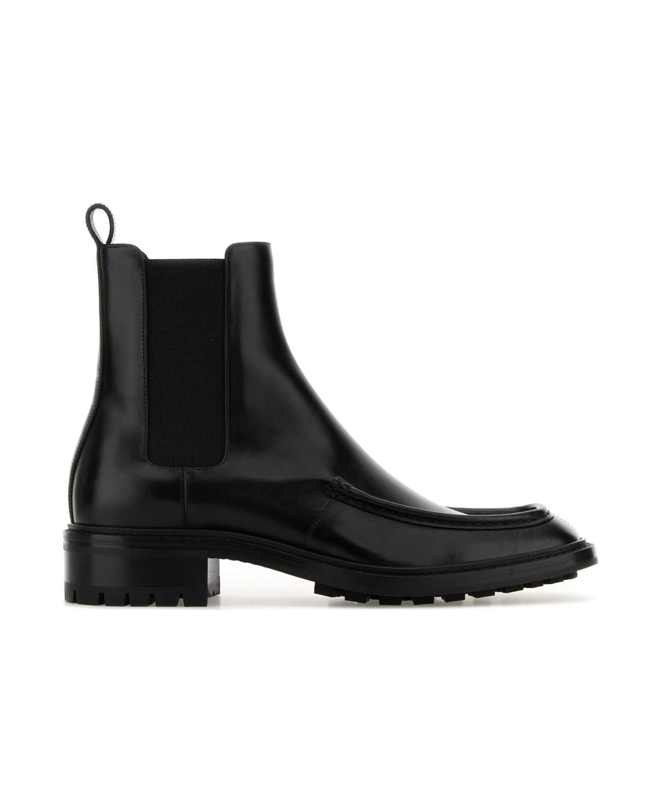 Saint Laurent Black Leather Chelsea Joe Ankle Boots - NERO