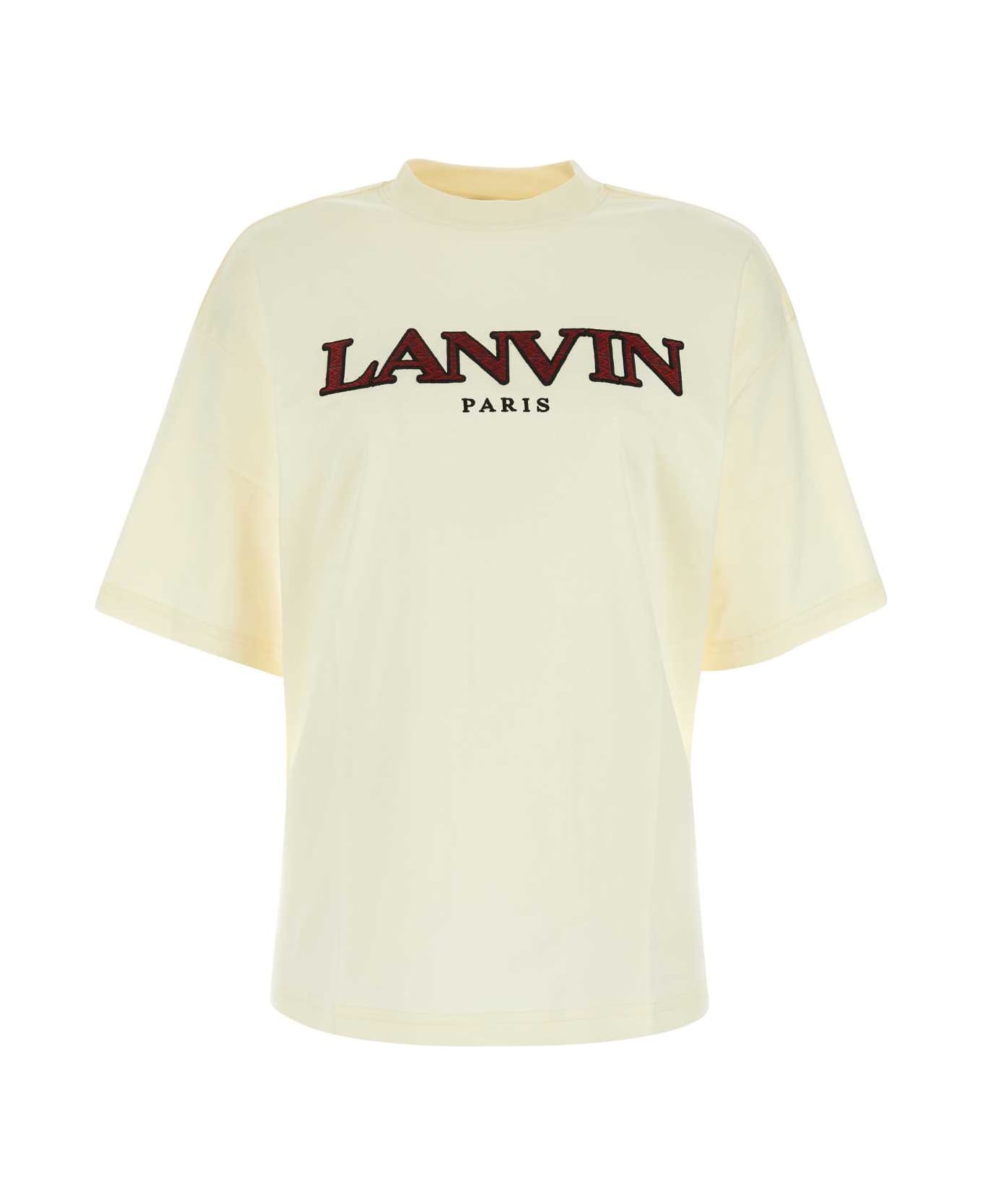 Lanvin Cream Cotton T-shirt - CREAM