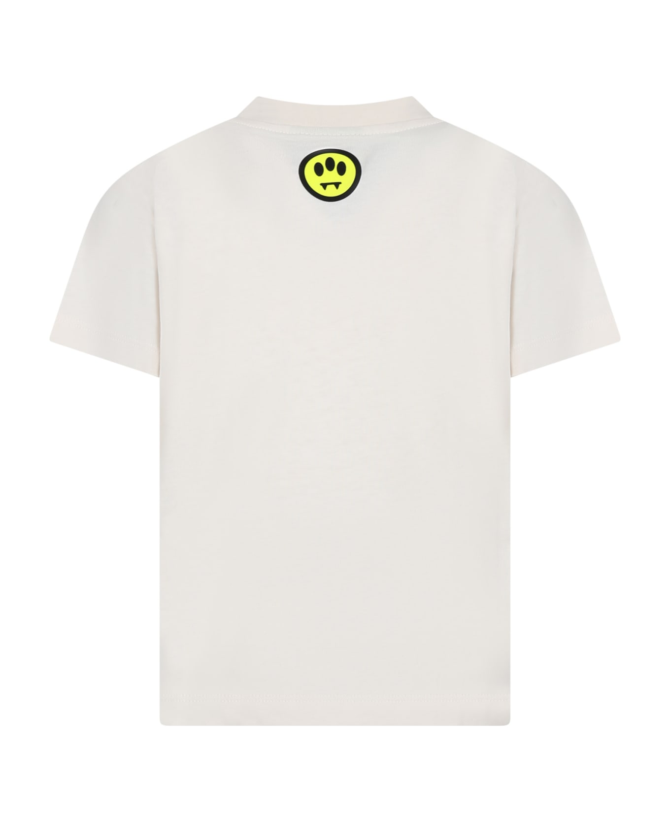 Barrow Ivory T-shirt For Kids With Logo - Crema