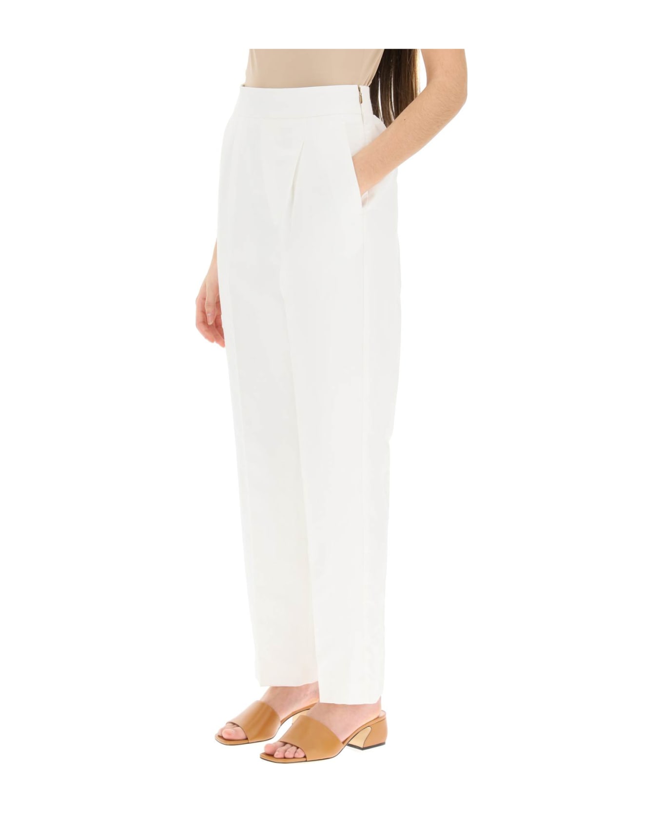 Agnona Linen Trousers - WHITE (White)