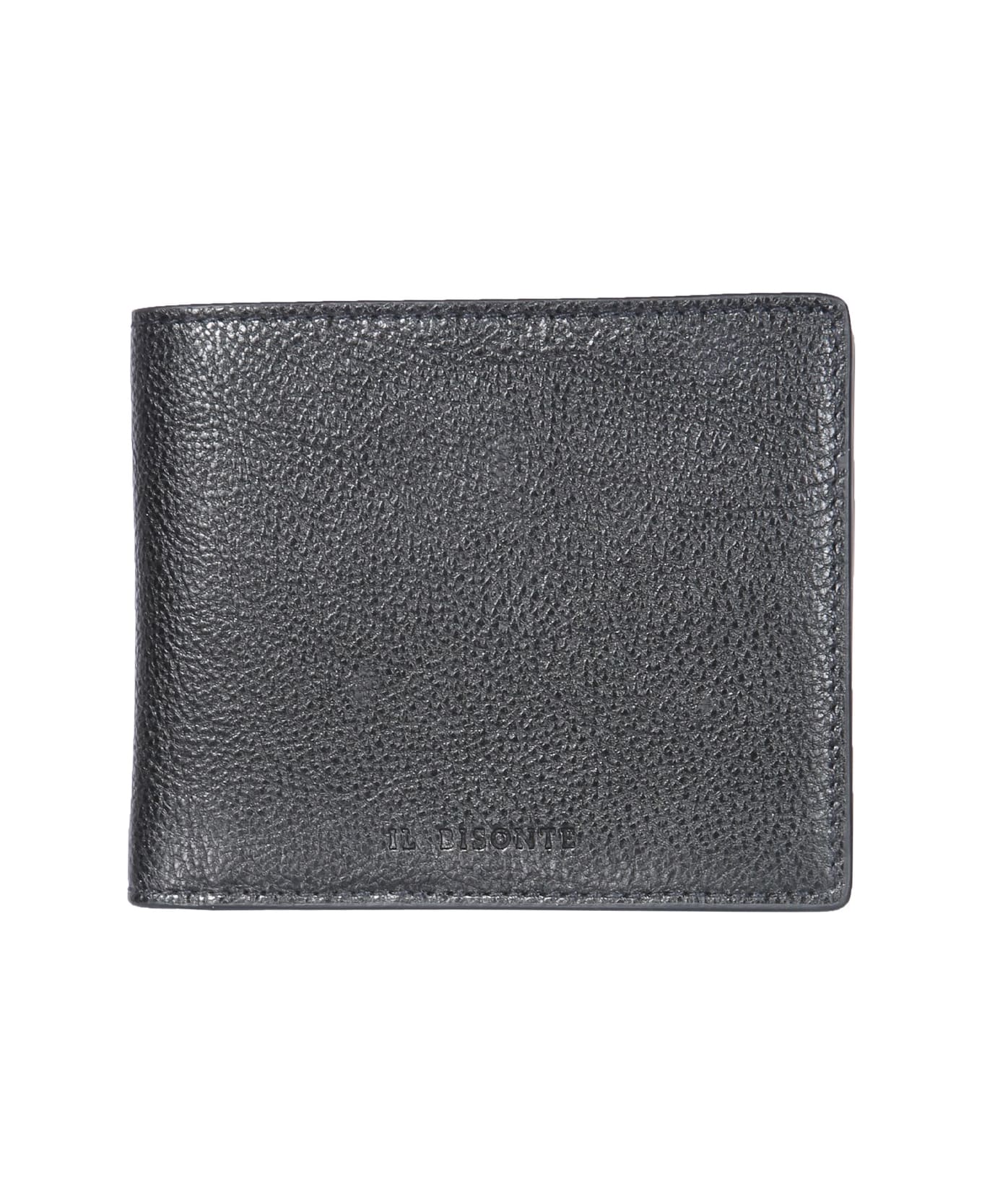 Il Bisonte Bifold Wallet With Logo - NERO