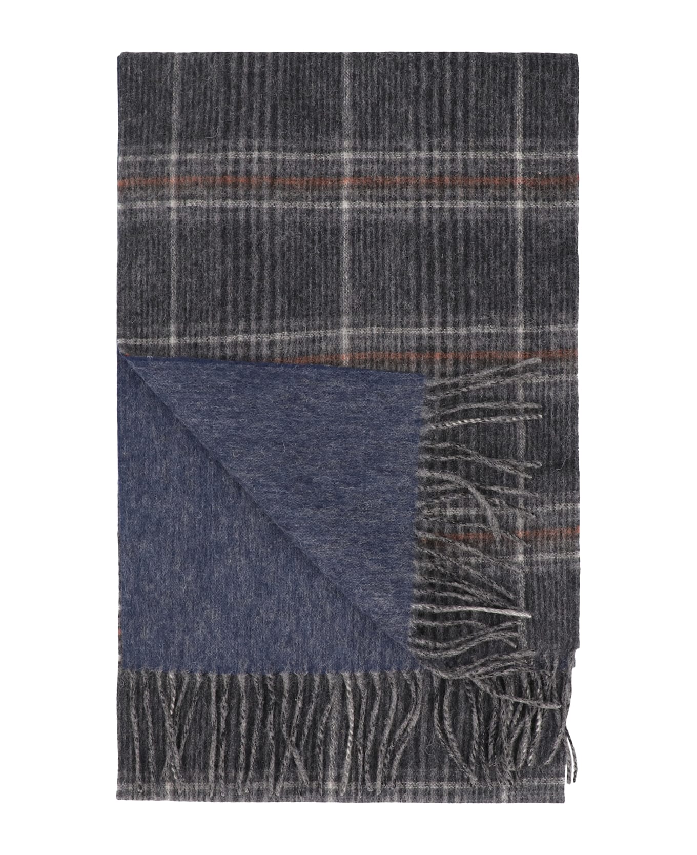 Barbour Marsden Wool Scarf - Grey/navy