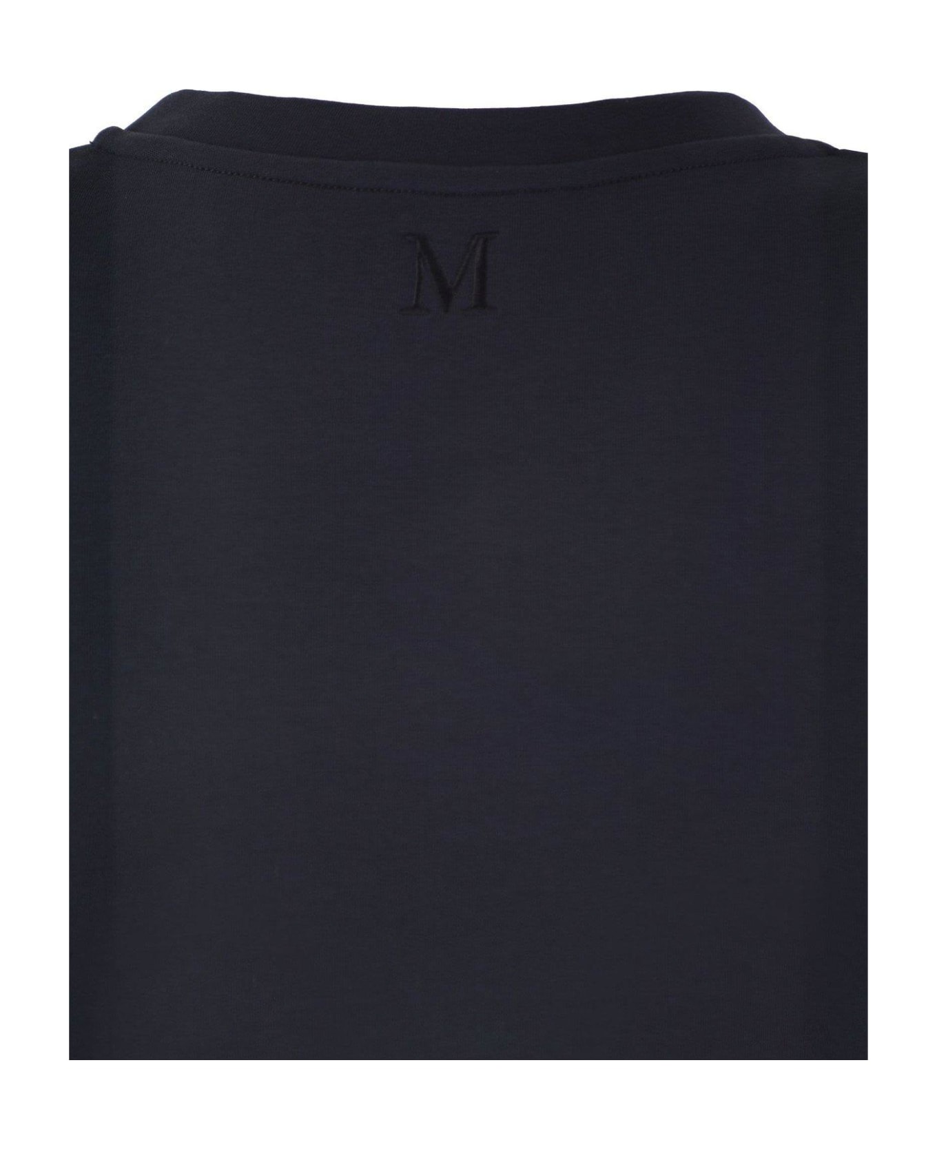 'S Max Mara Logo Embroidered Sleeveless Top - Blue タンクトップ