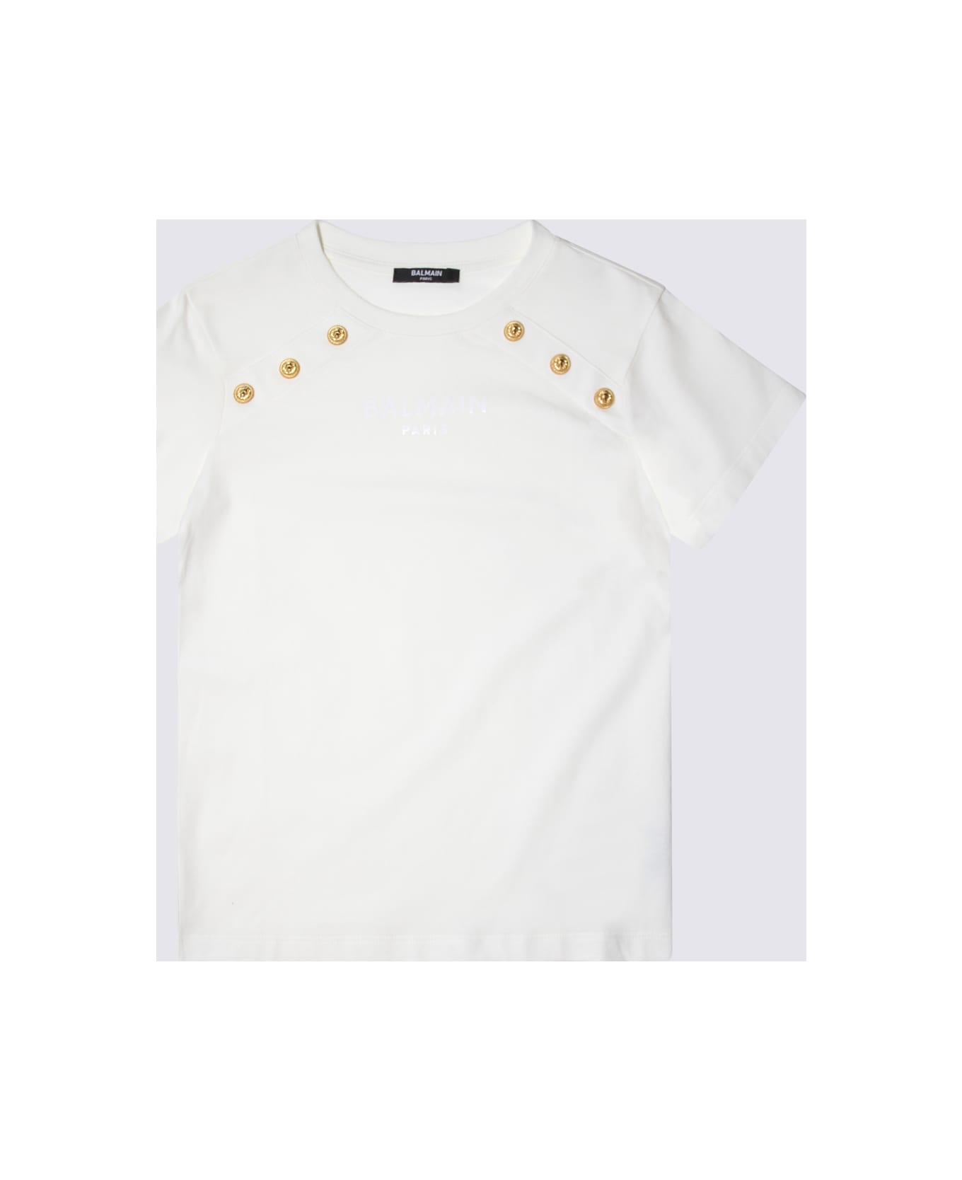 Balmain Ivory Cotton T-shirt - White