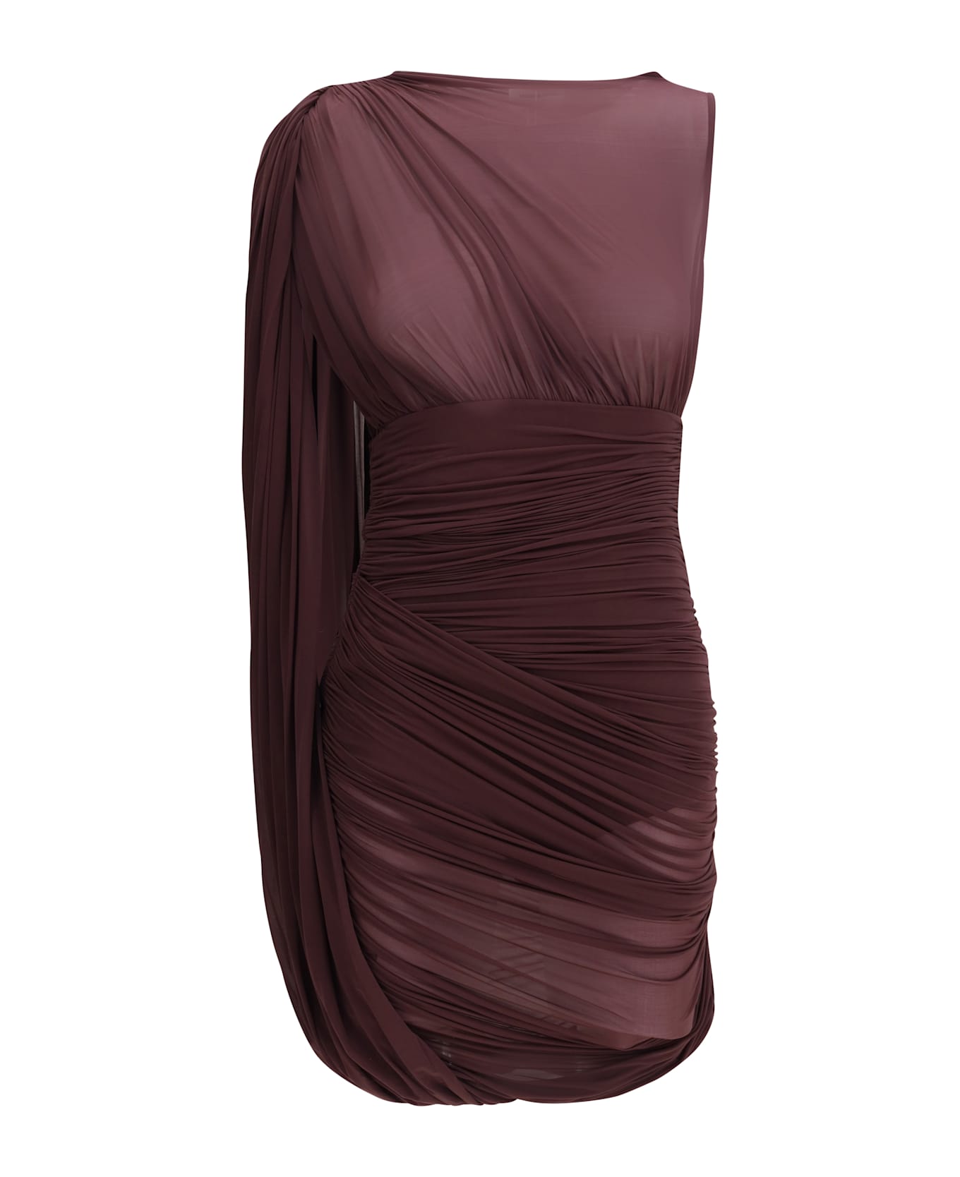 Magda Butrym Sheer Draped Mini Dress