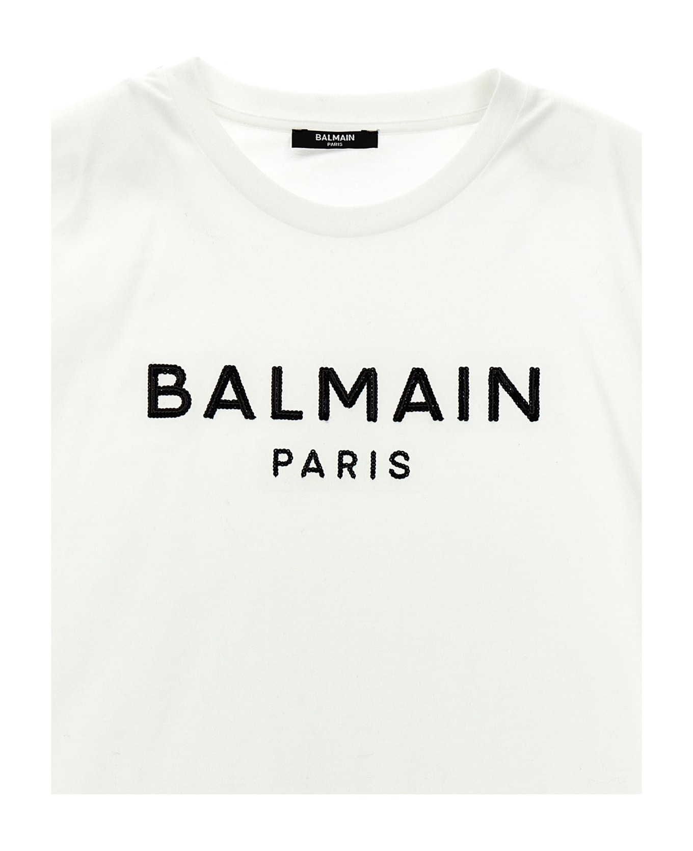 Balmain Sequins Logo T-shirt - Ne Tシャツ＆ポロシャツ