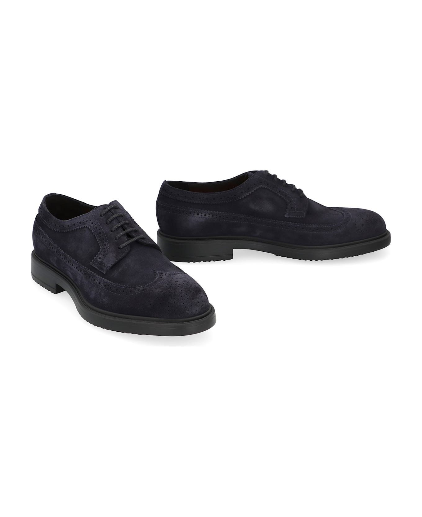 Doucal
s Suede Lace-up Shoes - blue