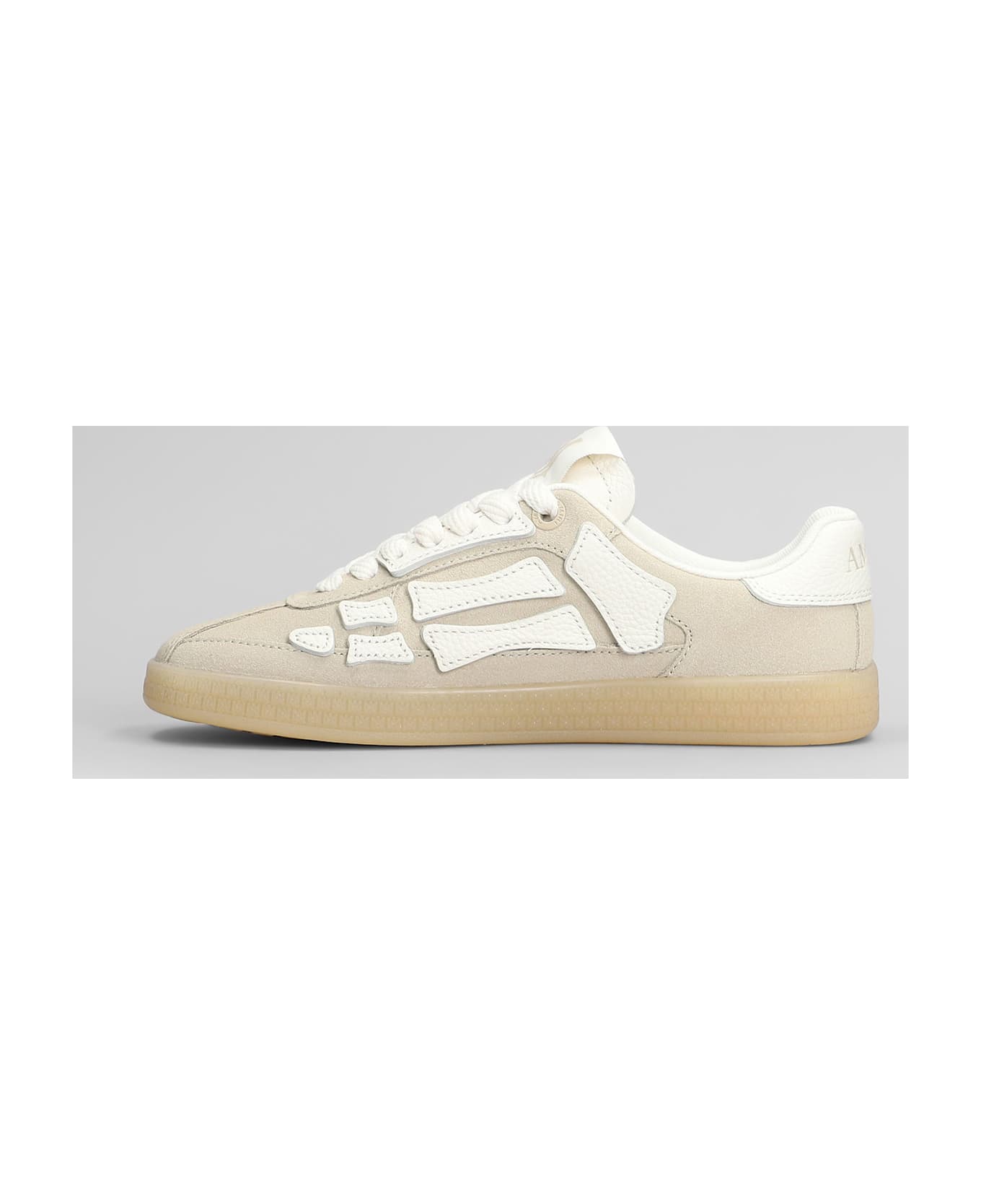 AMIRI Pacific Bones Sneakers In Beige Suede - beige