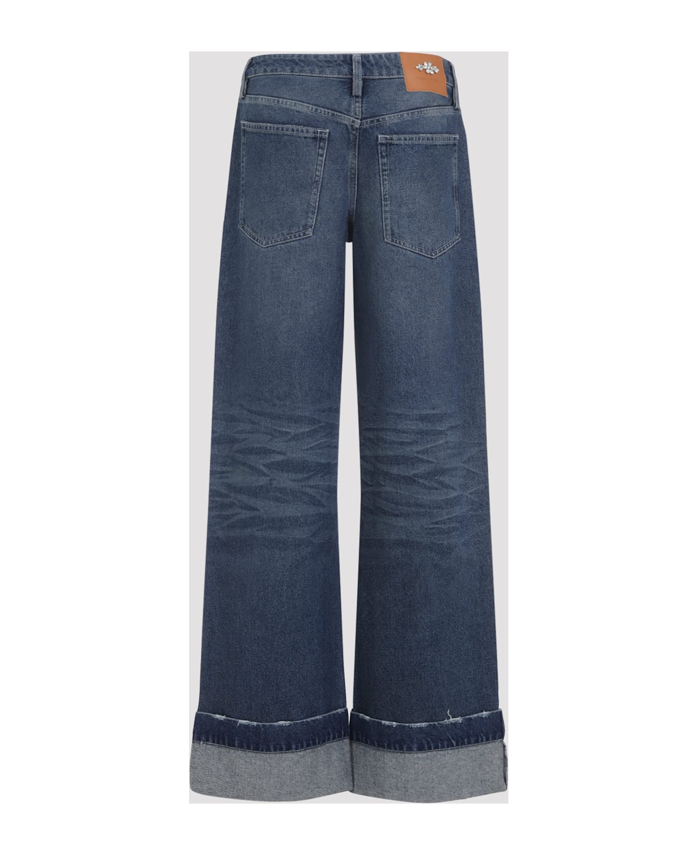 Simone Rocha Distressed Straight Leg Jeans - Distressed Blue