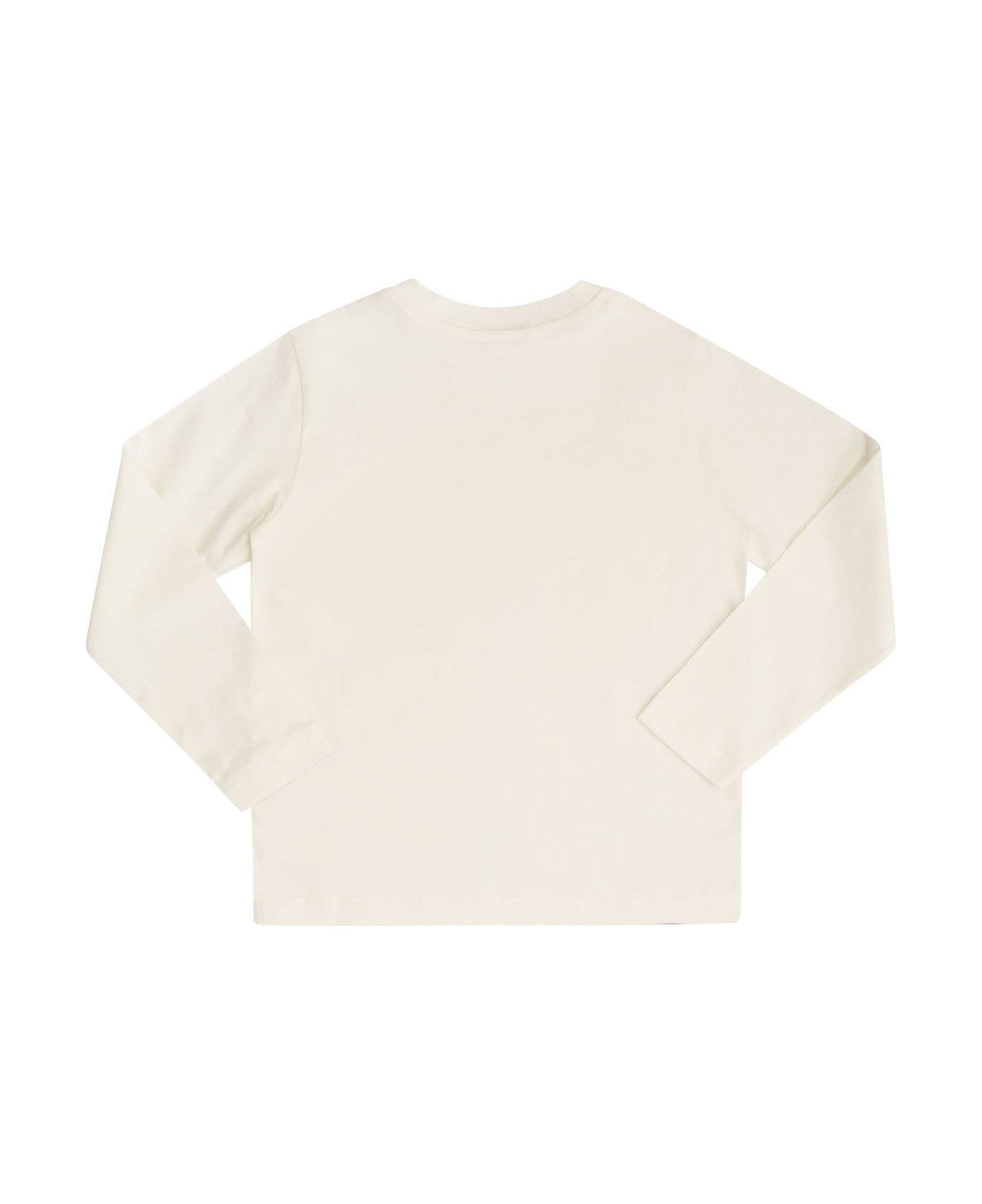 Moncler Logo Patch Long-sleeved T-shirt - Pink