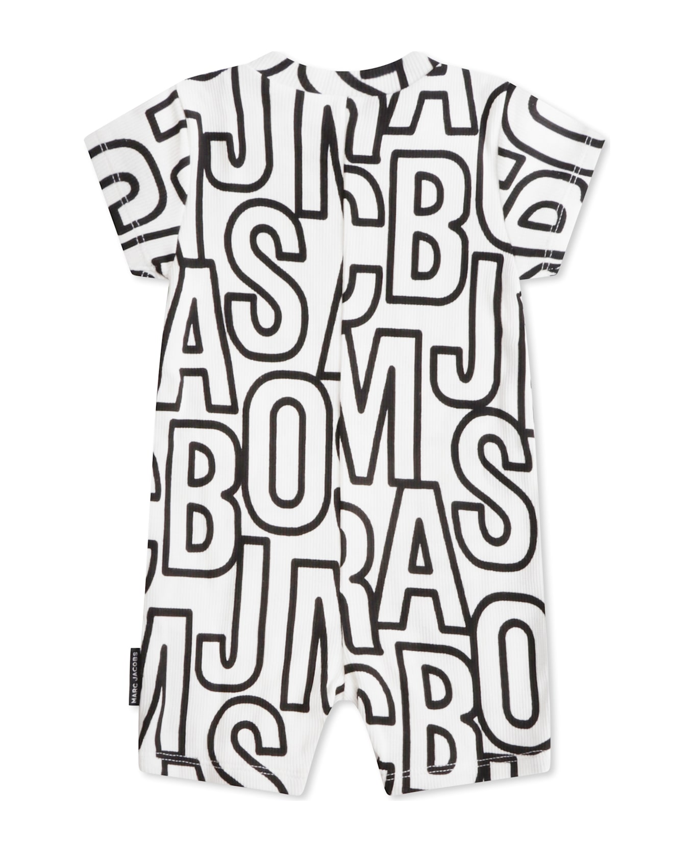 Marc Jacobs Ivory Romper For Babykids With Logo - Ivory