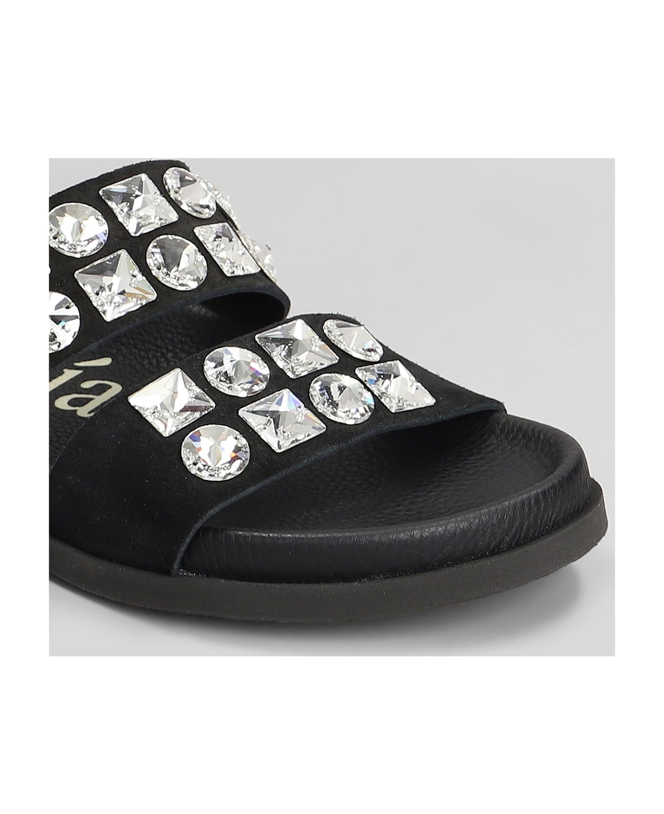 Pedro Garcia Dilys Flats In Black Suede - black