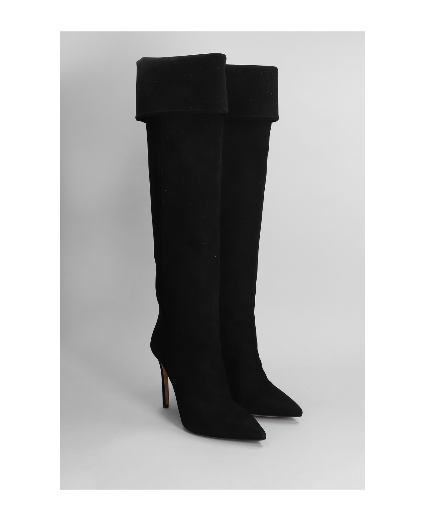 The Seller High Heels Boots In Black Suede - black