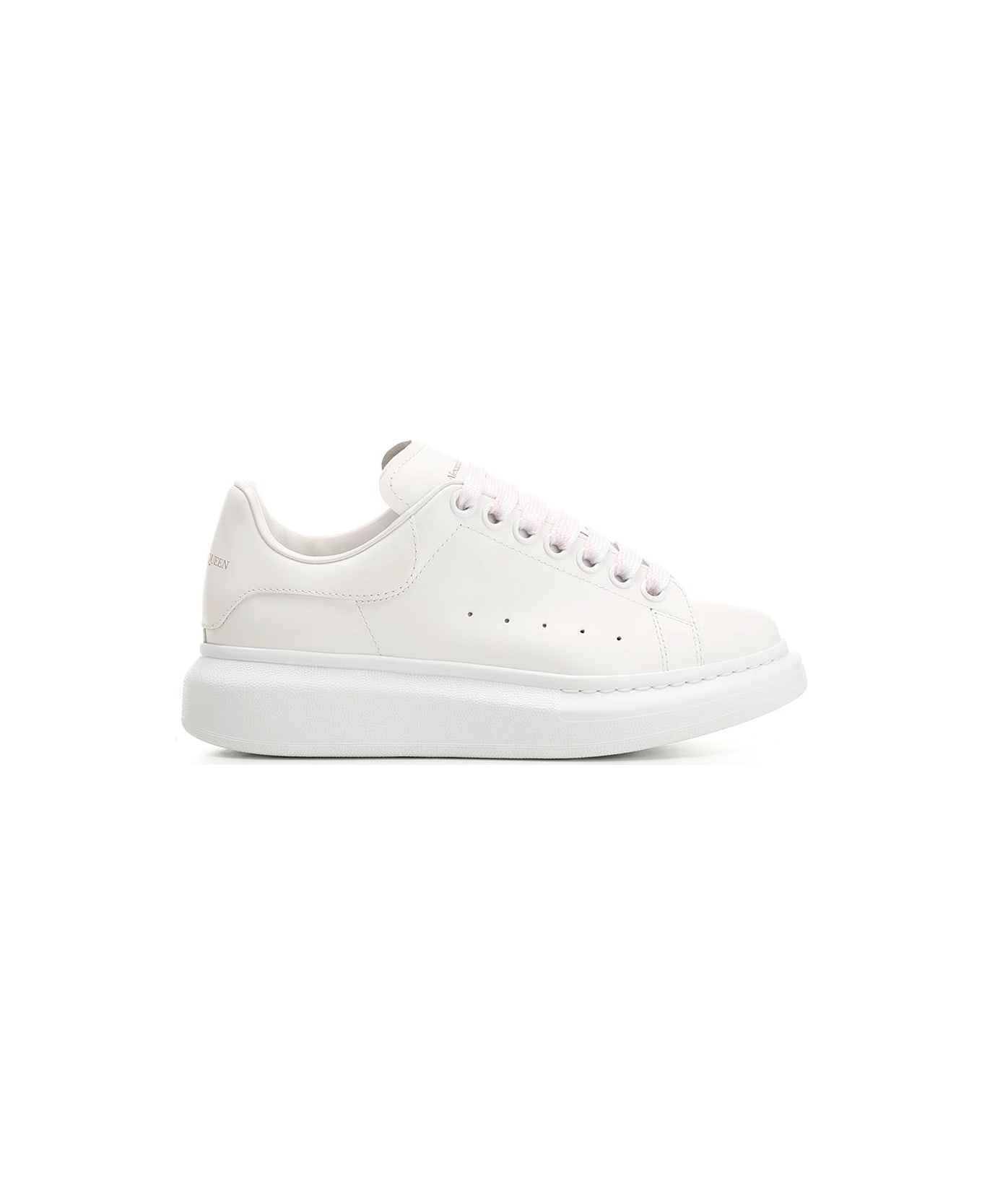 Alexander McQueen Oversized Sneakers With Black Heel - White