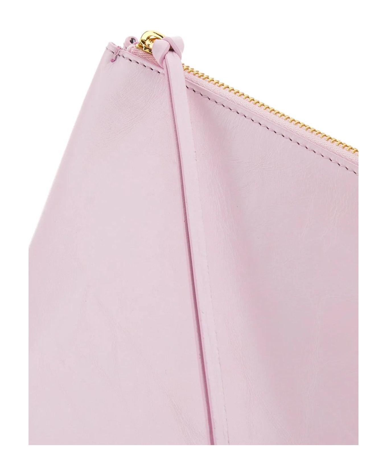 Jil Sander Pastel Pink Leather Medium Clutch - SYRINGA クラッチバッグ