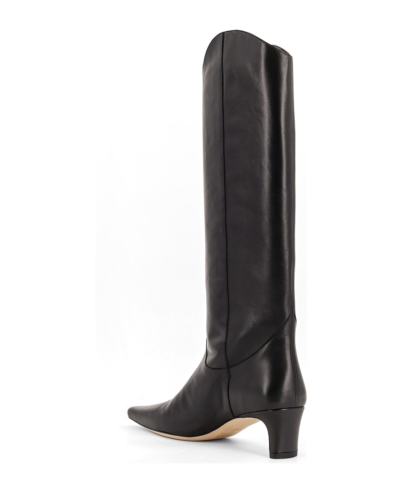 STAUD Western Wally Leather Boot - Black