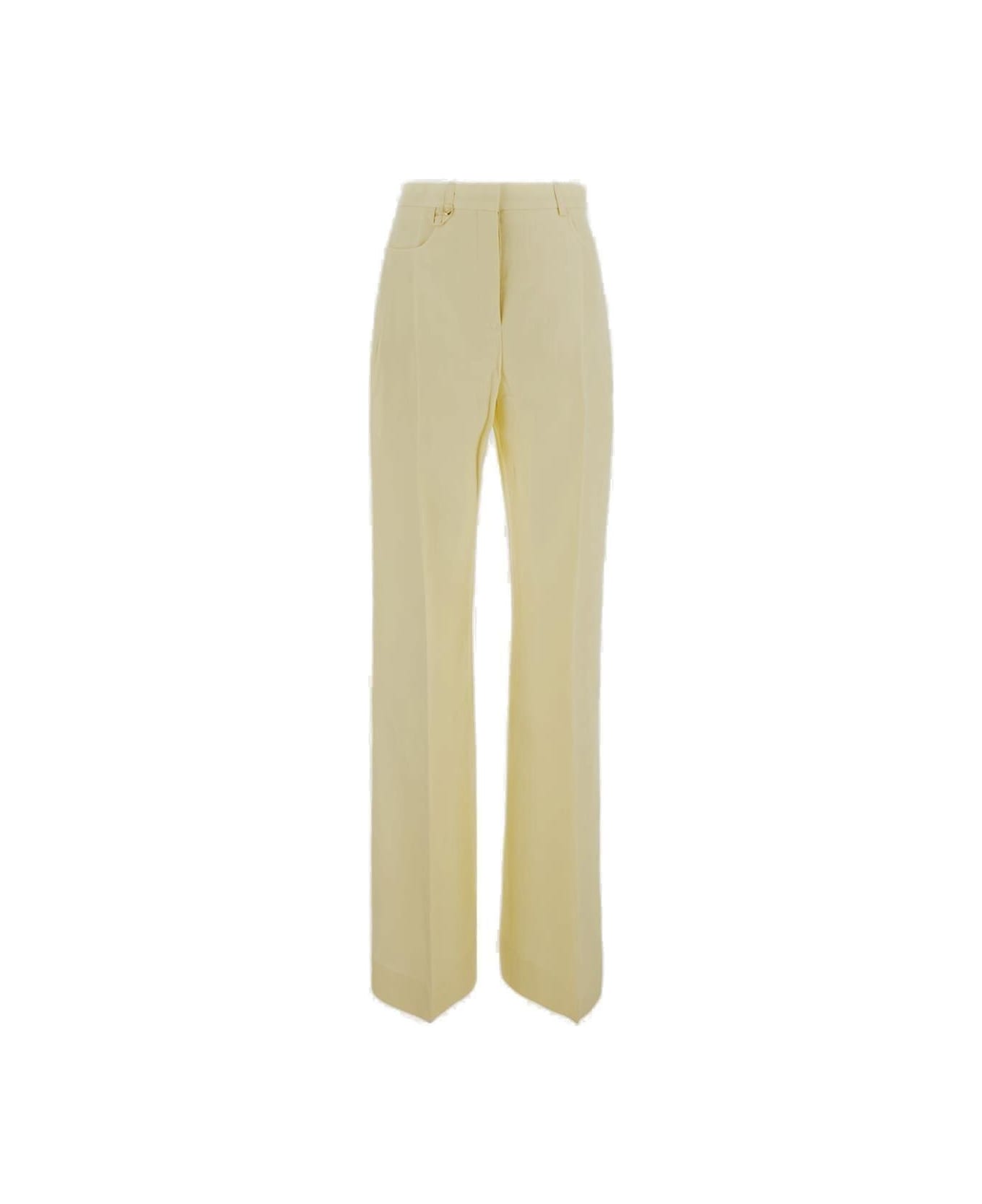 Jacquemus High Waist Flare Trousers - Pale Yellow ボトムス