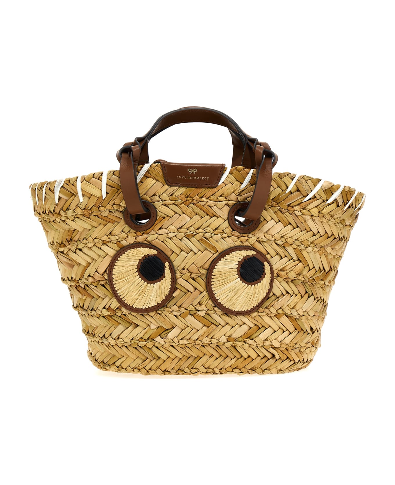 Anya Hindmarch 'paper Eyes' Small Shopping Bag - Beige トートバッグ