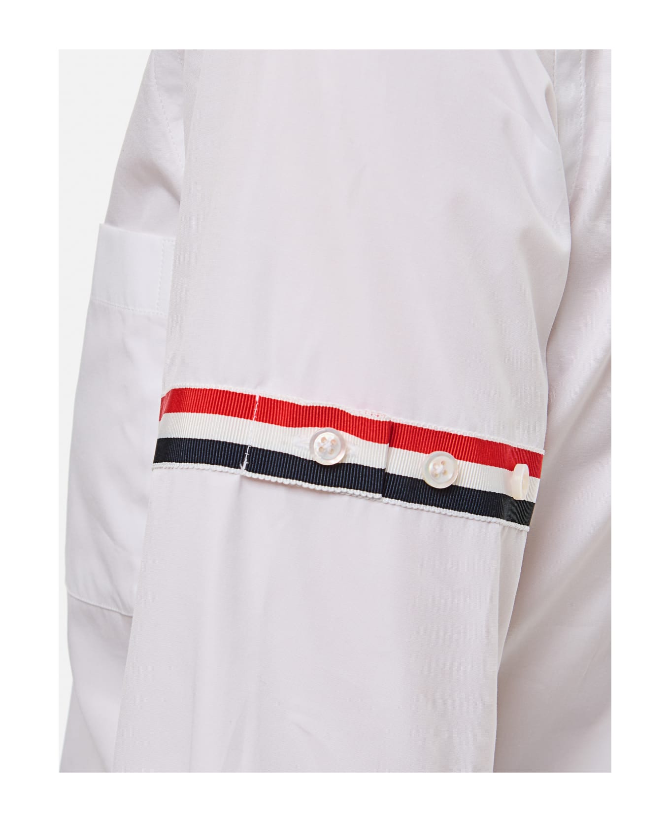 Thom Browne Classic Round Collar Poplin Shirt - White