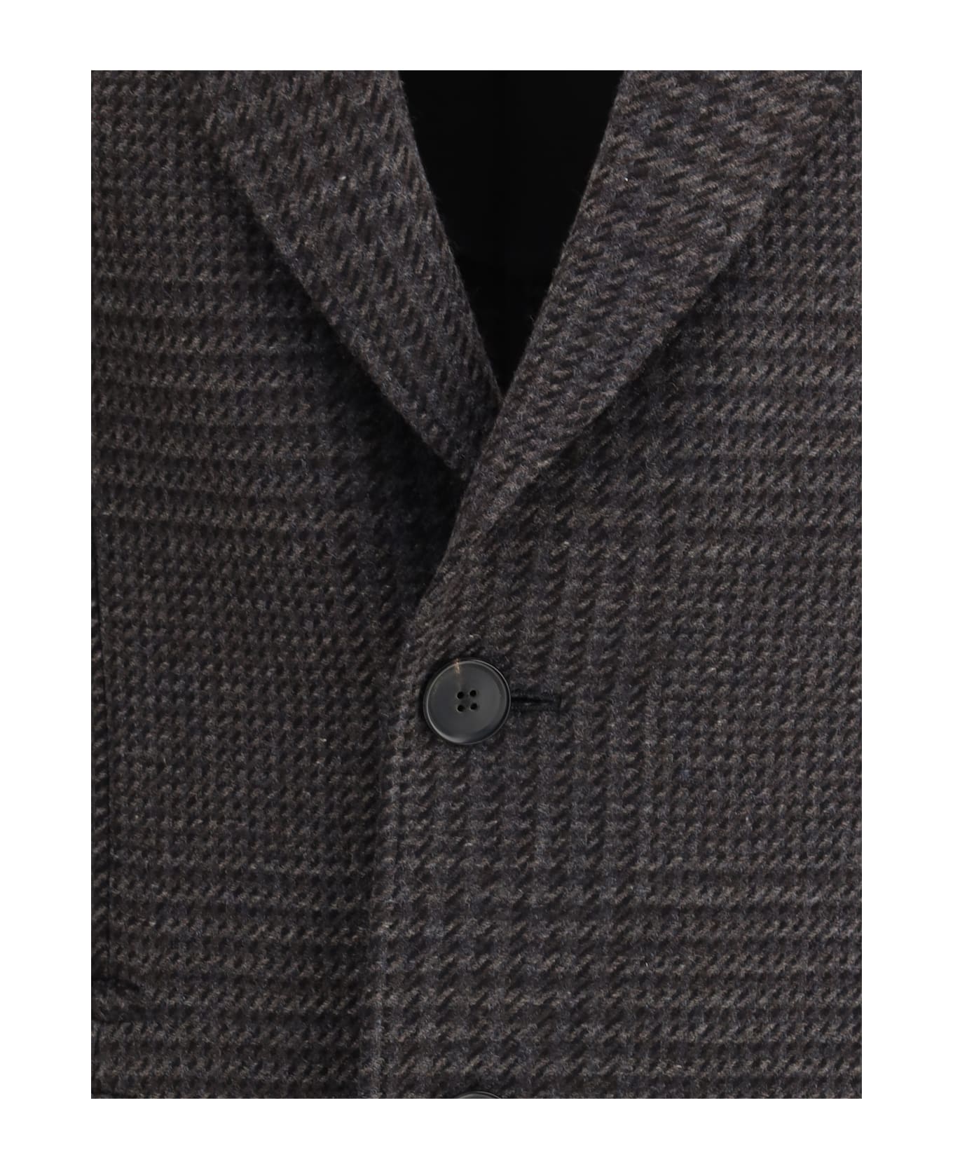 Zegna Prince Of Wales Wool Coat